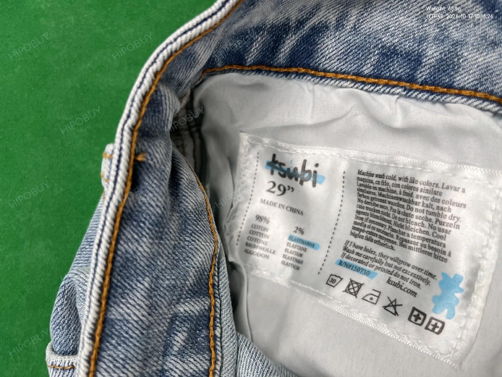 Foto QC 1 de Ksubi Jeans Distressed Straight Light Blue