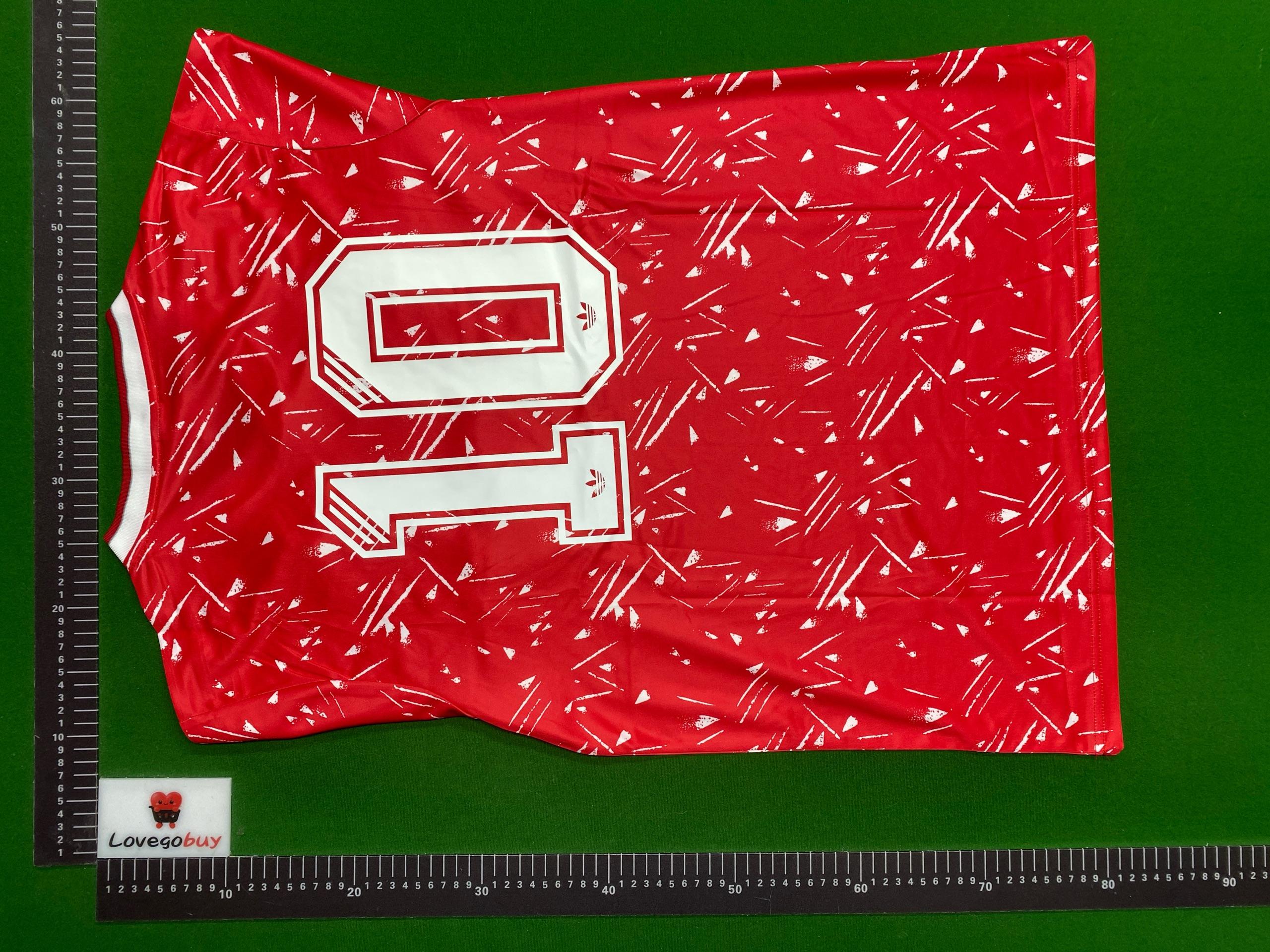 Foto QC 2 de Manchester United Retro 1992/94 Home Lace-up Jersey Red