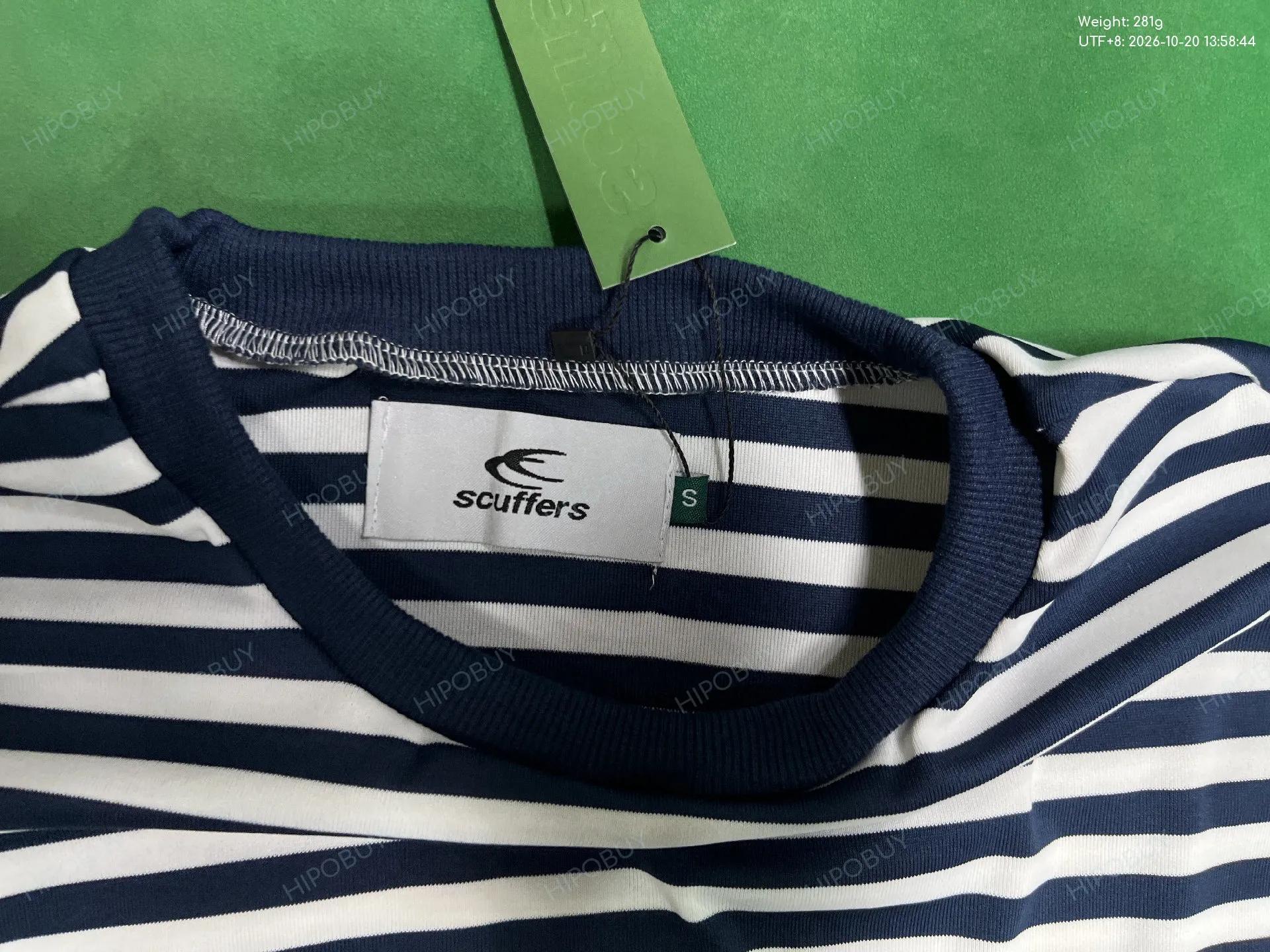 Foto QC 1 de Scuffers T-shirt Striped Logo Navy White