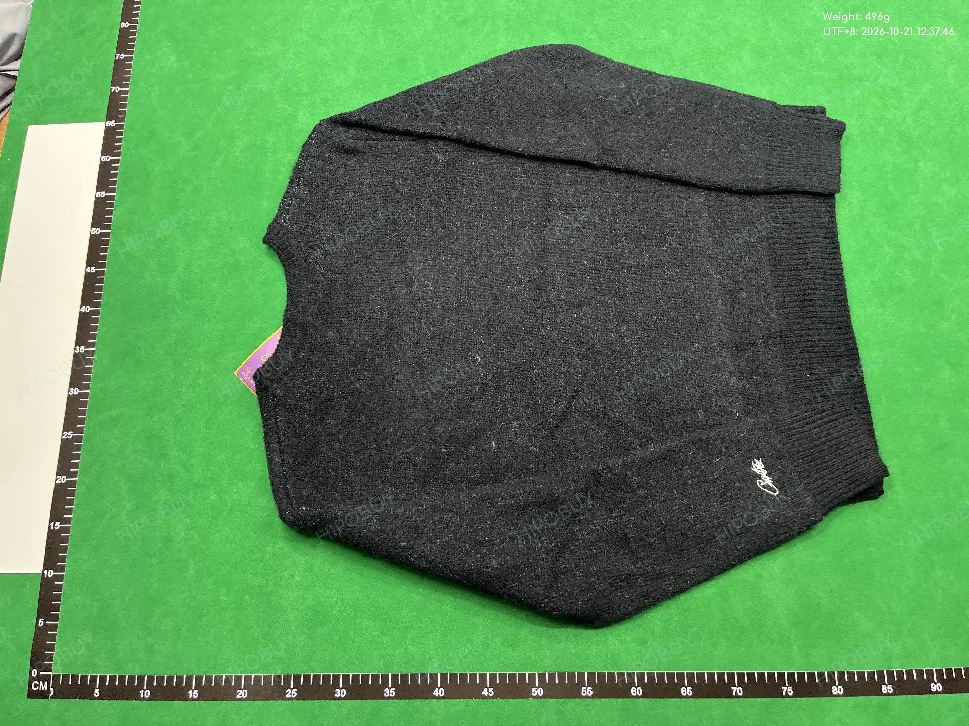 Foto QC 3 de Corteiz Crewneck Sweater Ribbed Embroidered Logo Black