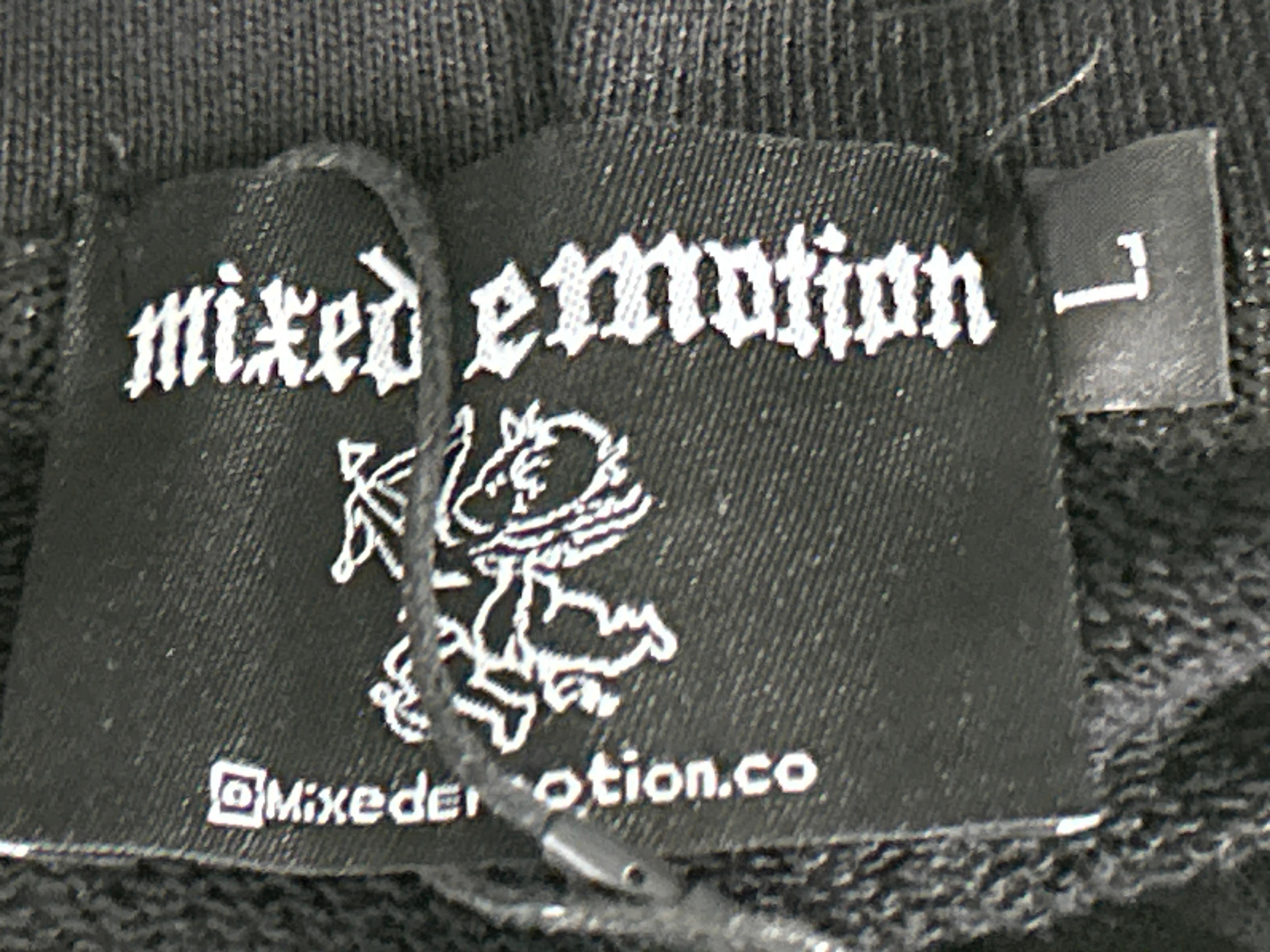 Foto QC 6 de Mixed Emotion Jacket Rhinestone Gothic Logo Black