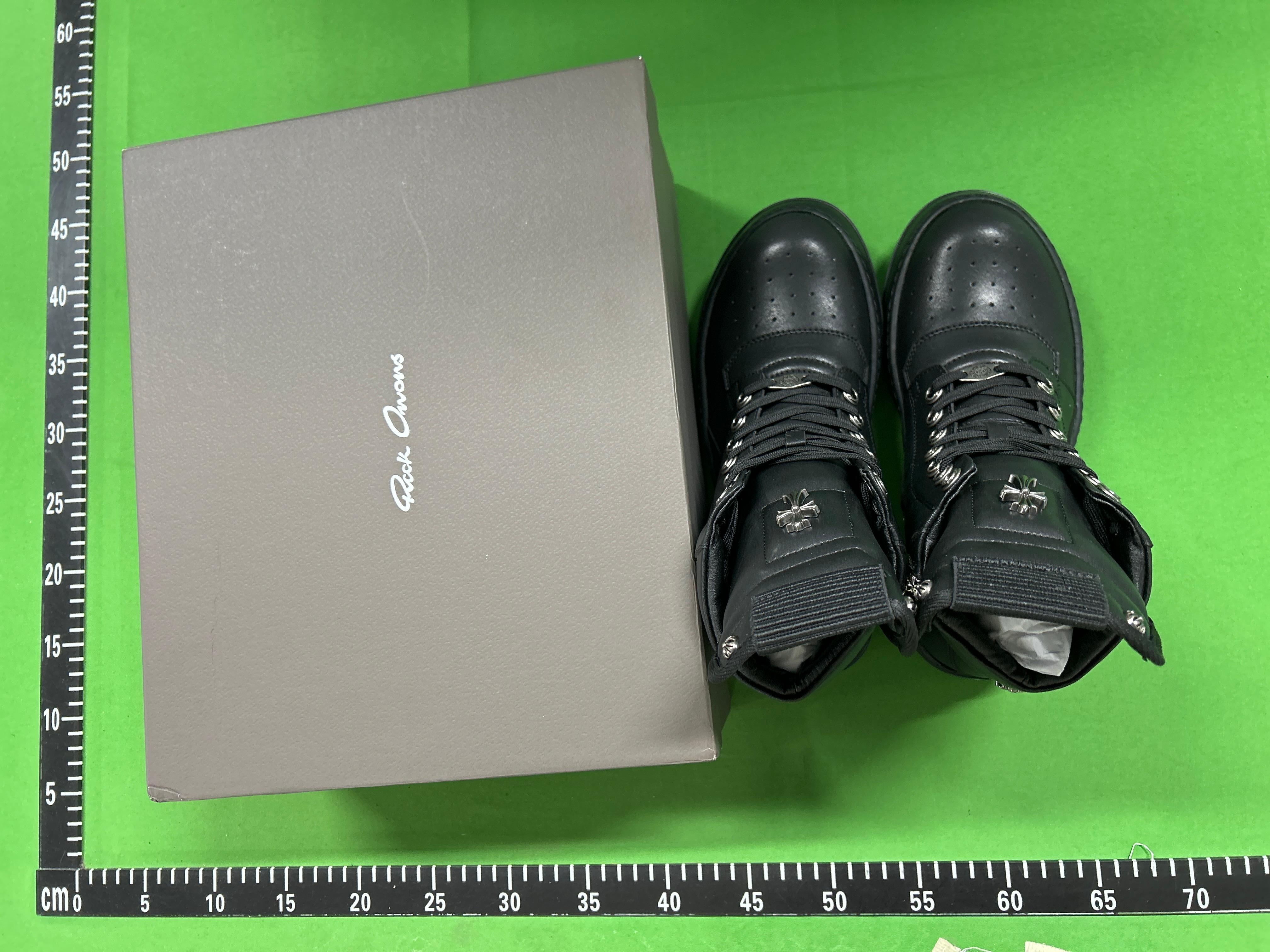 Foto QC 2 de Rick Owens Geobasket Leather High Top Jumbo Lace Black Milk