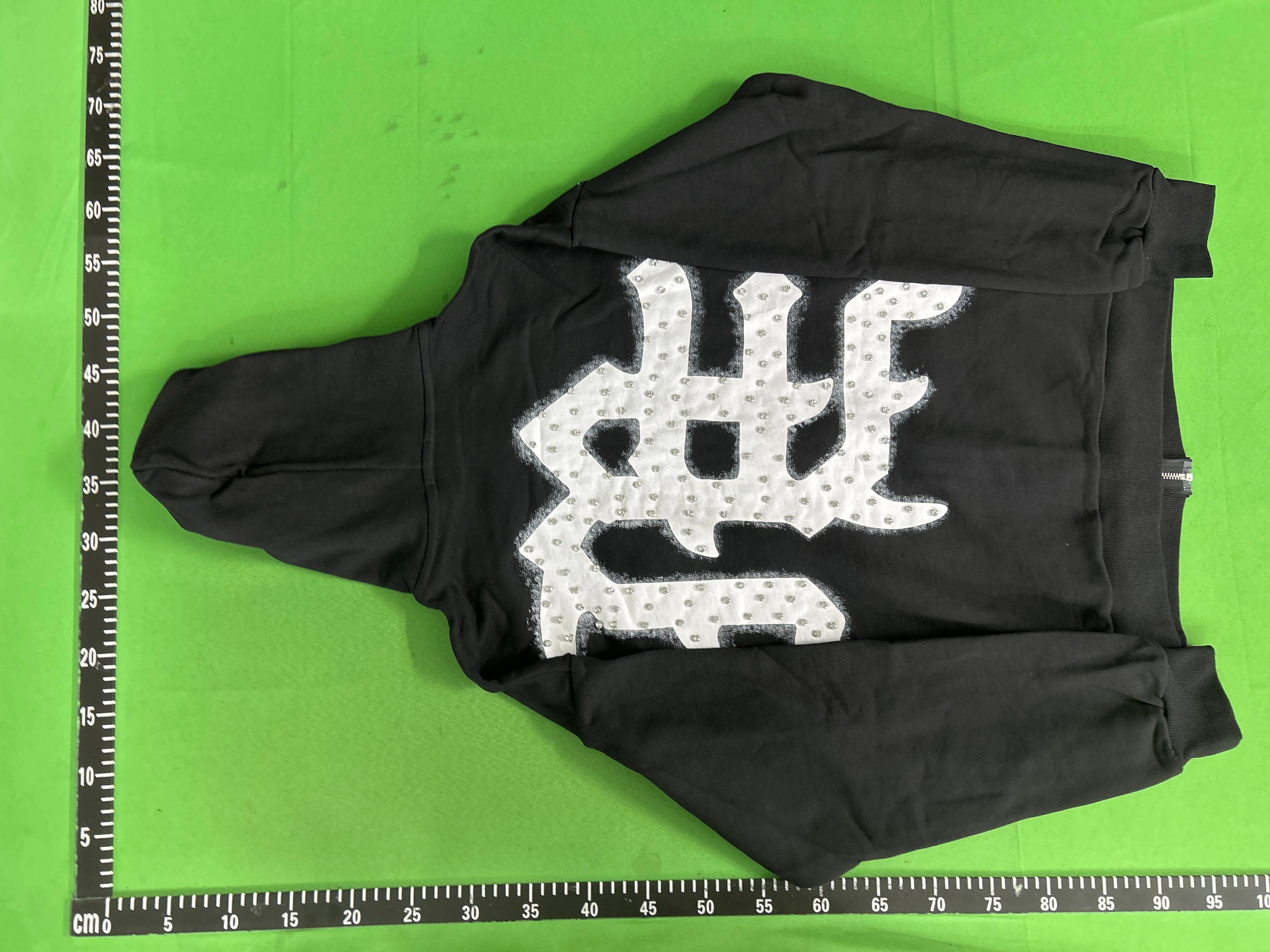 Foto QC 8 de Mixed Emotion Jacket Rhinestone Gothic Logo Black