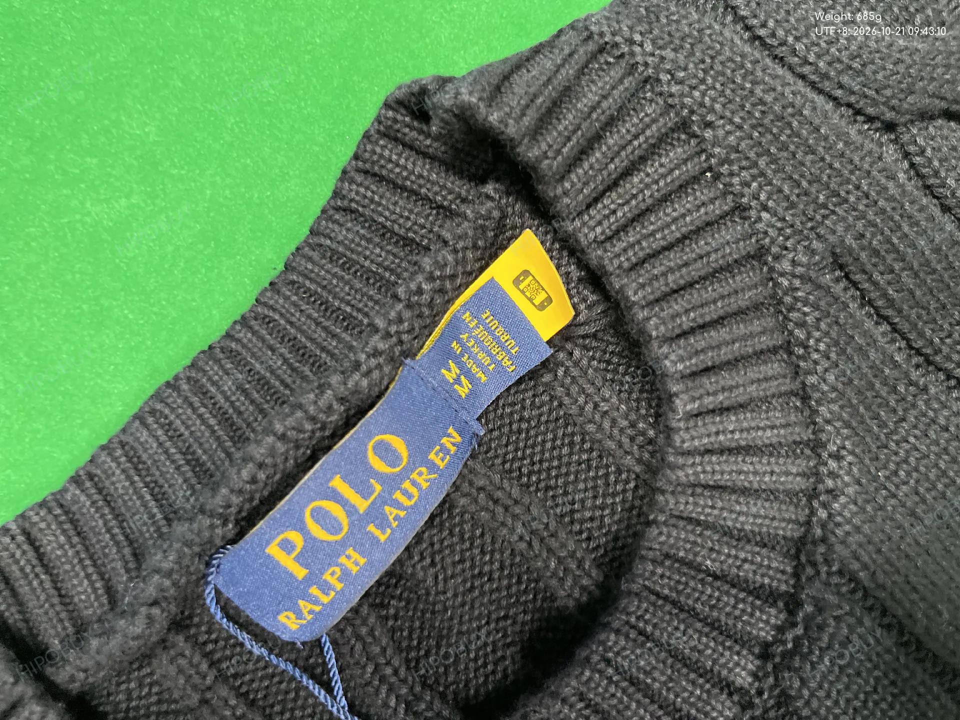 Foto QC 1 de Ralph Lauren Cable Knit Cardigan Navy