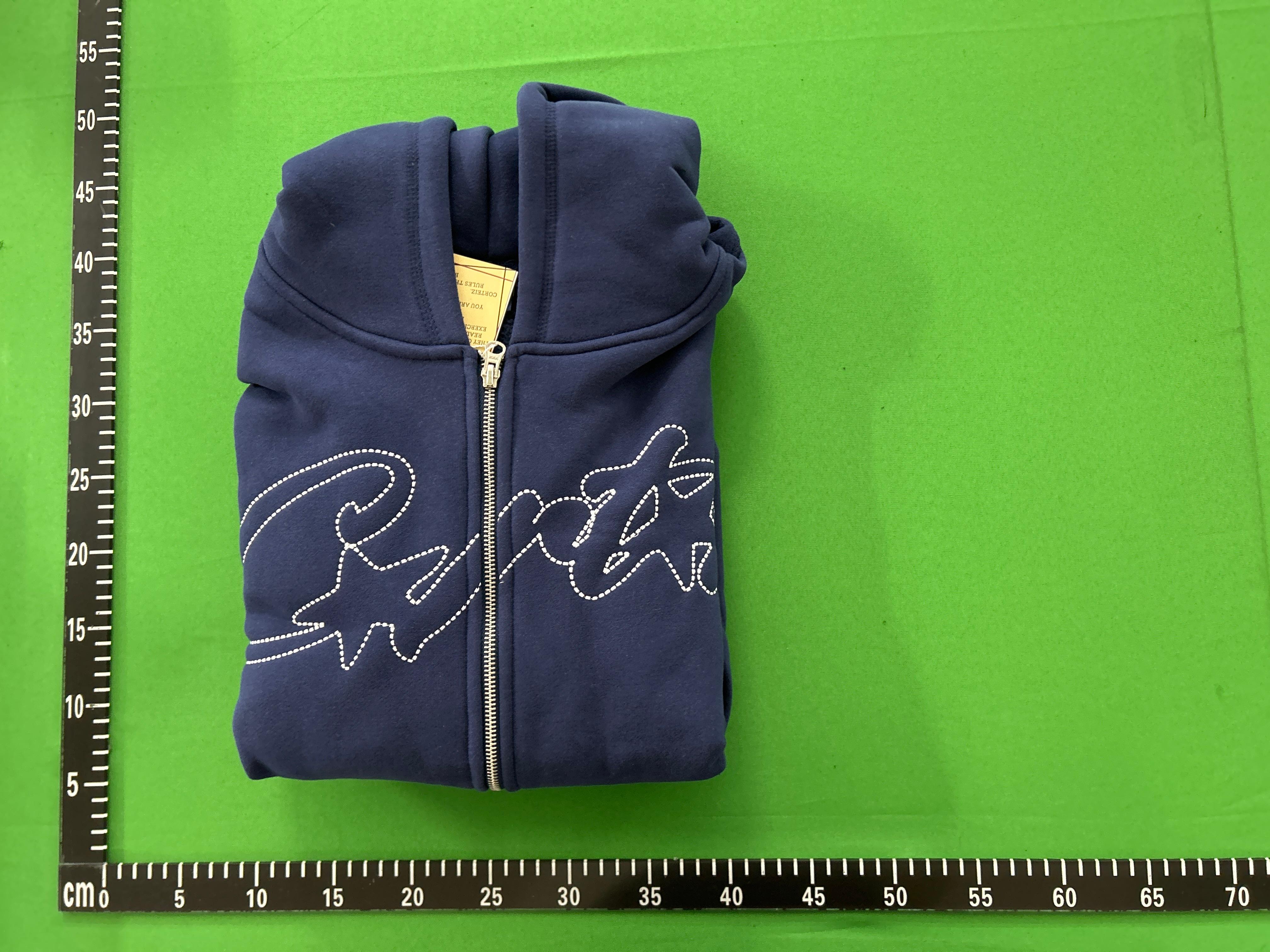 Foto QC 5 de Corteiz Thick Stitch Allstarz Zip Hoodie Navy