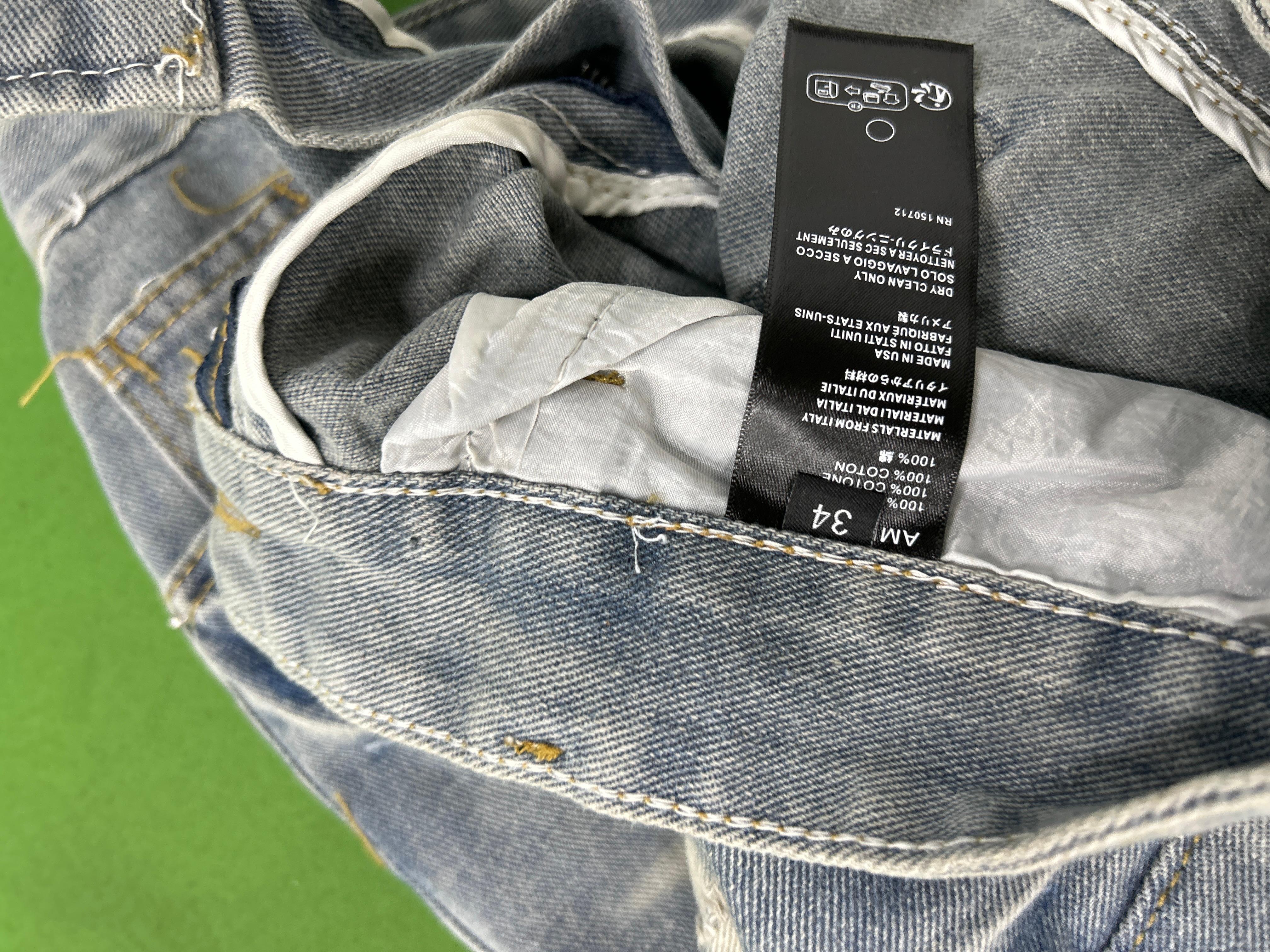 Foto QC 6 de Amiri Jeans Leather Stitch Logo Aged Black
