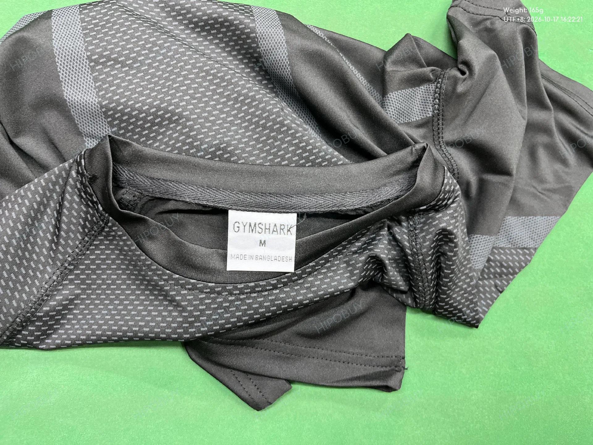Foto QC 5 de Gymshark T-shirt Shark Logo Mesh Black Teal