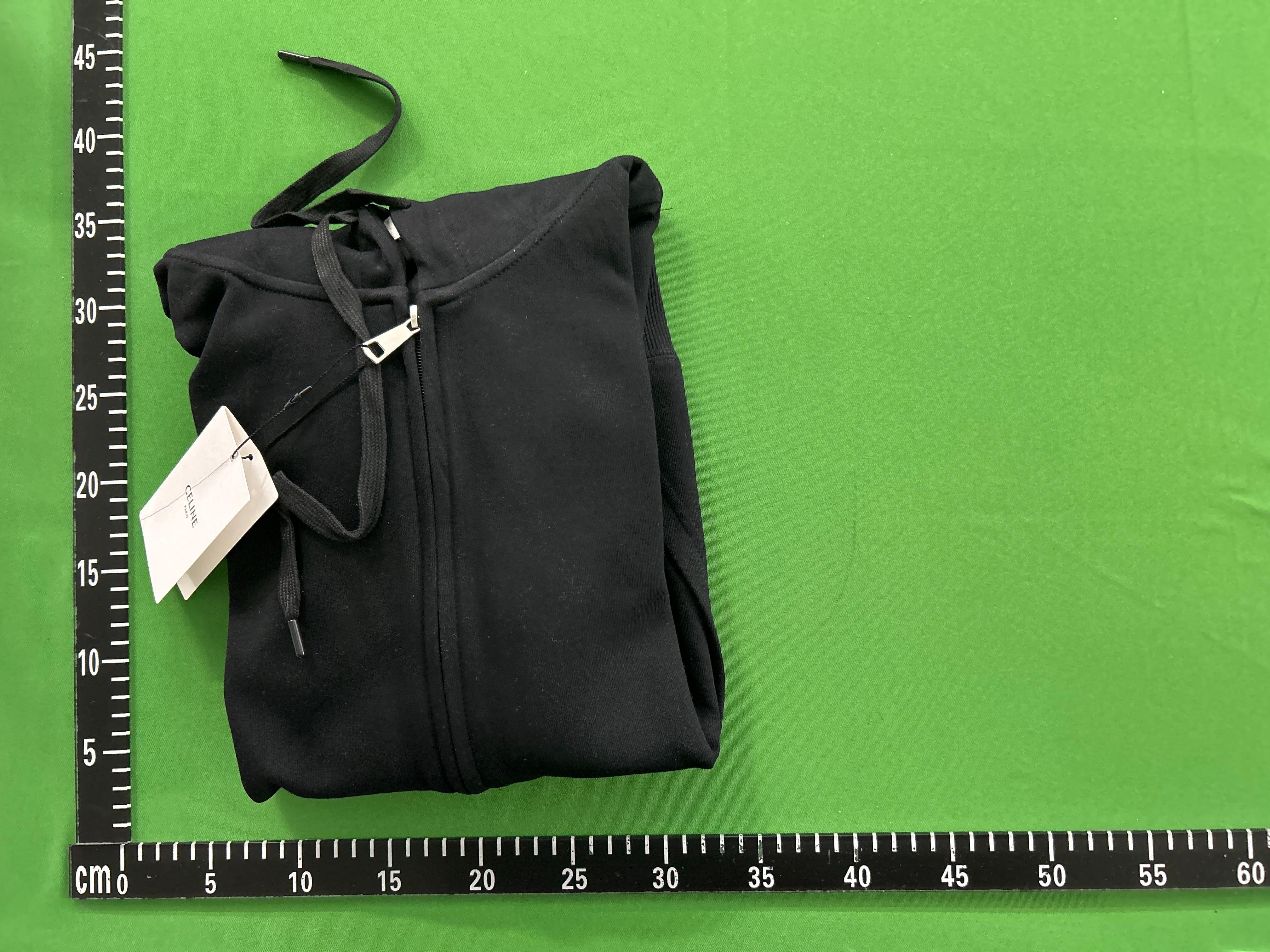 Foto QC 5 de Celine Hoodie Logo Print Hood Black