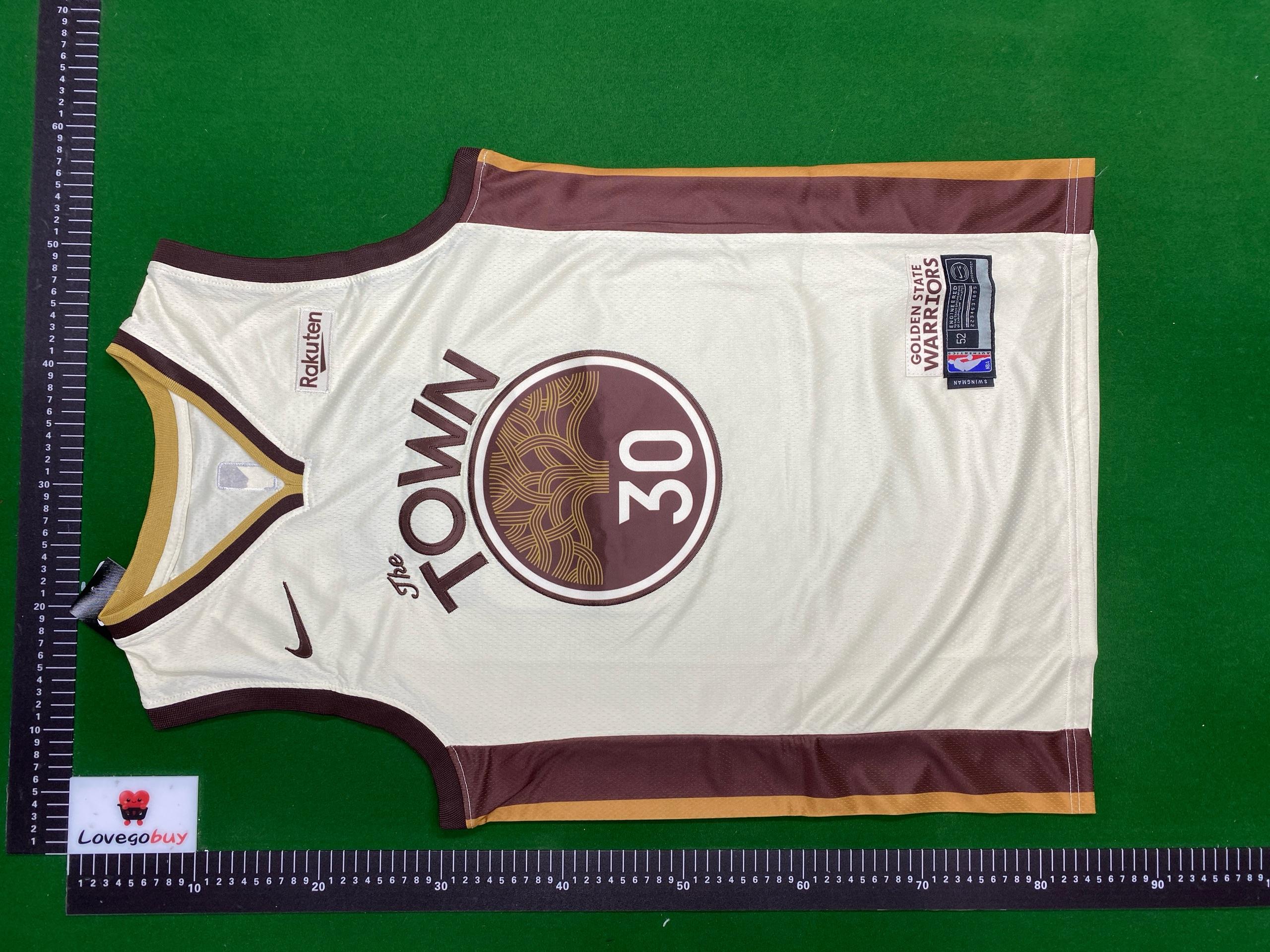 Foto QC 6 de Nike x Golden State Warriors 2025/26 Jimmy Butler #10 "The Town" City Edition Swingman Jersey Natural/Brown