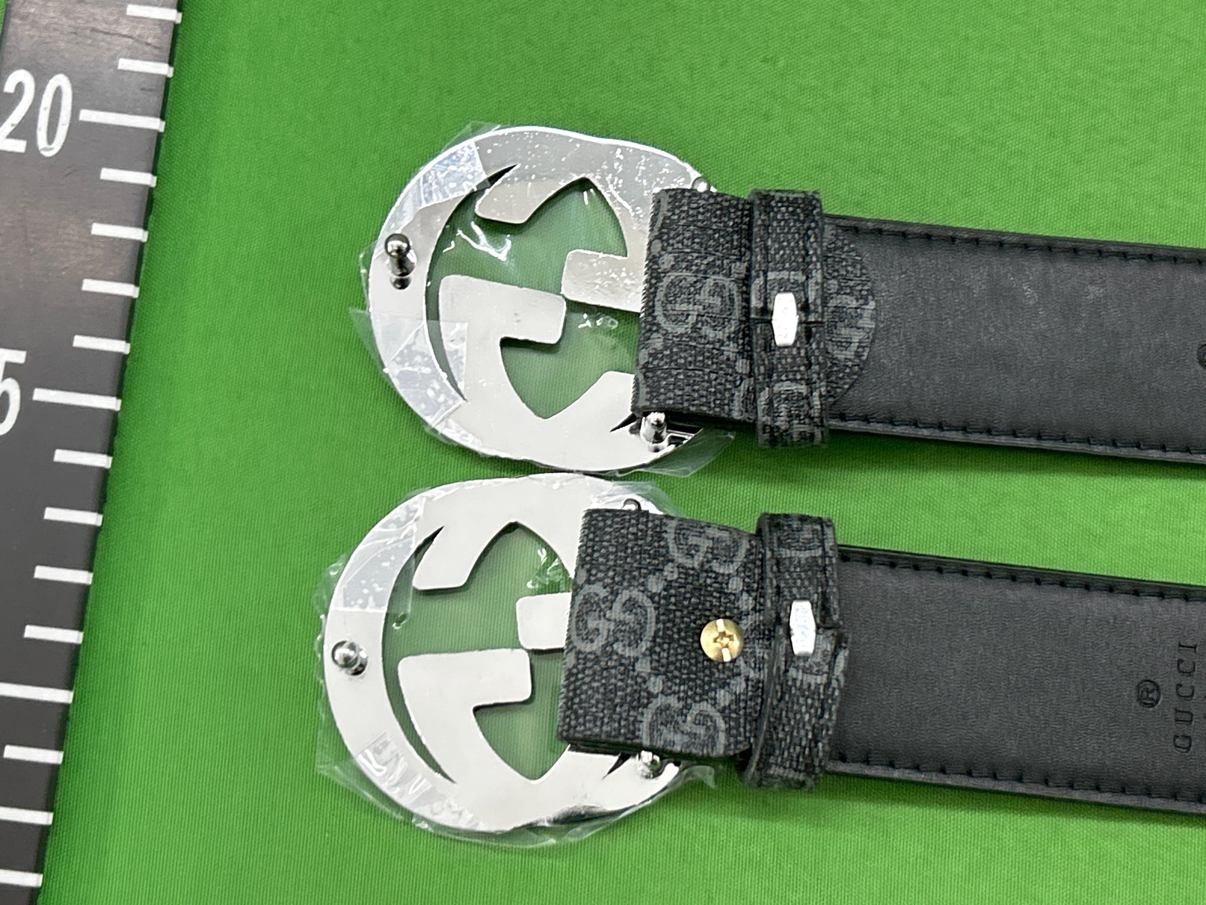 Foto QC 2 de Gucci Interlocking G Belt Black GG Supreme