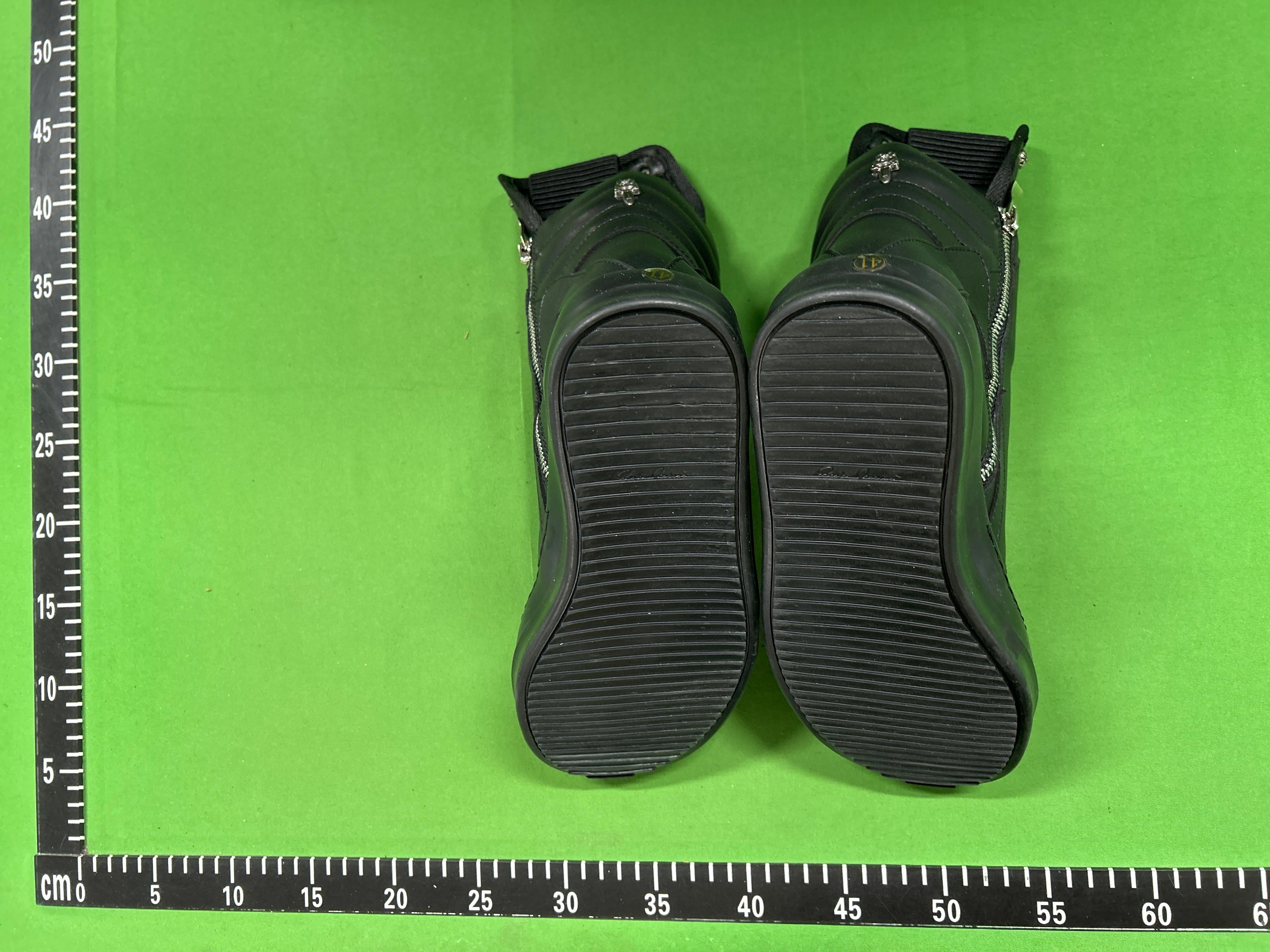 Foto QC 6 de Rick Owens Geobasket Leather High Top Jumbo Lace Black Milk