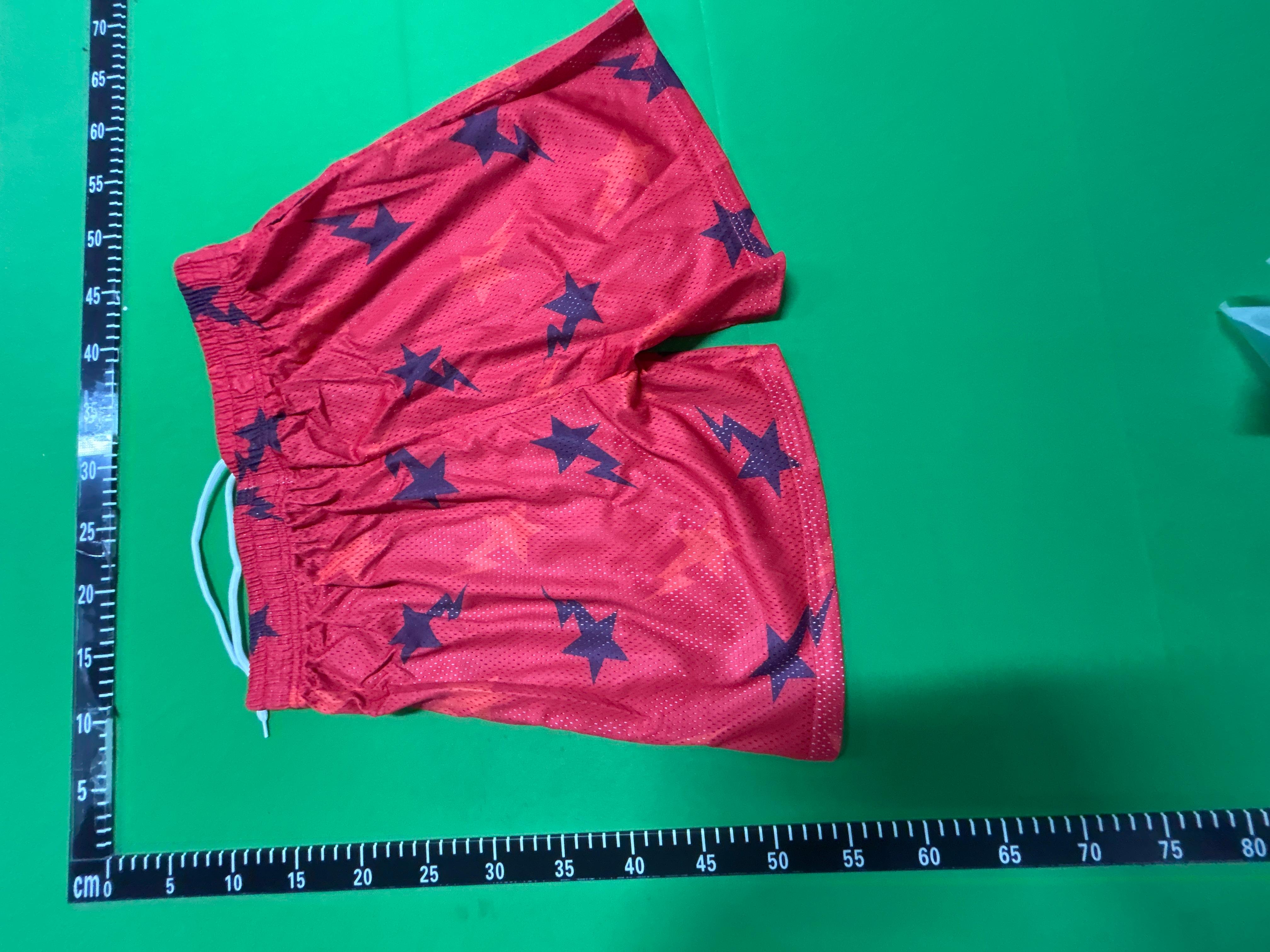 Foto QC 4 de Eric Emanuel BAPE Basic Short Basketball Shorts Mesh White Orange Blue