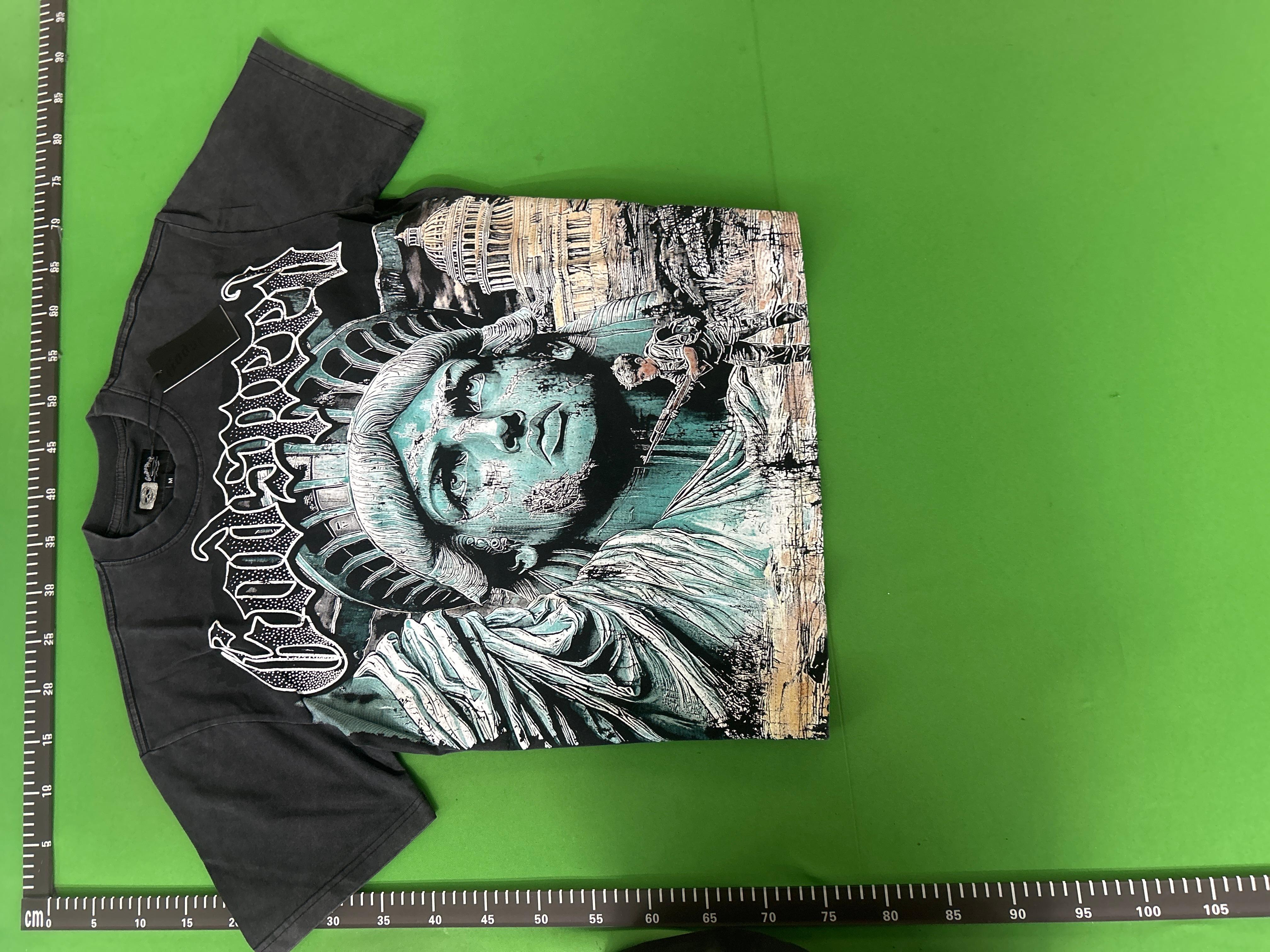 Foto QC 7 de Godspeed T-shirt Astronaut Skull Sunflowers Green