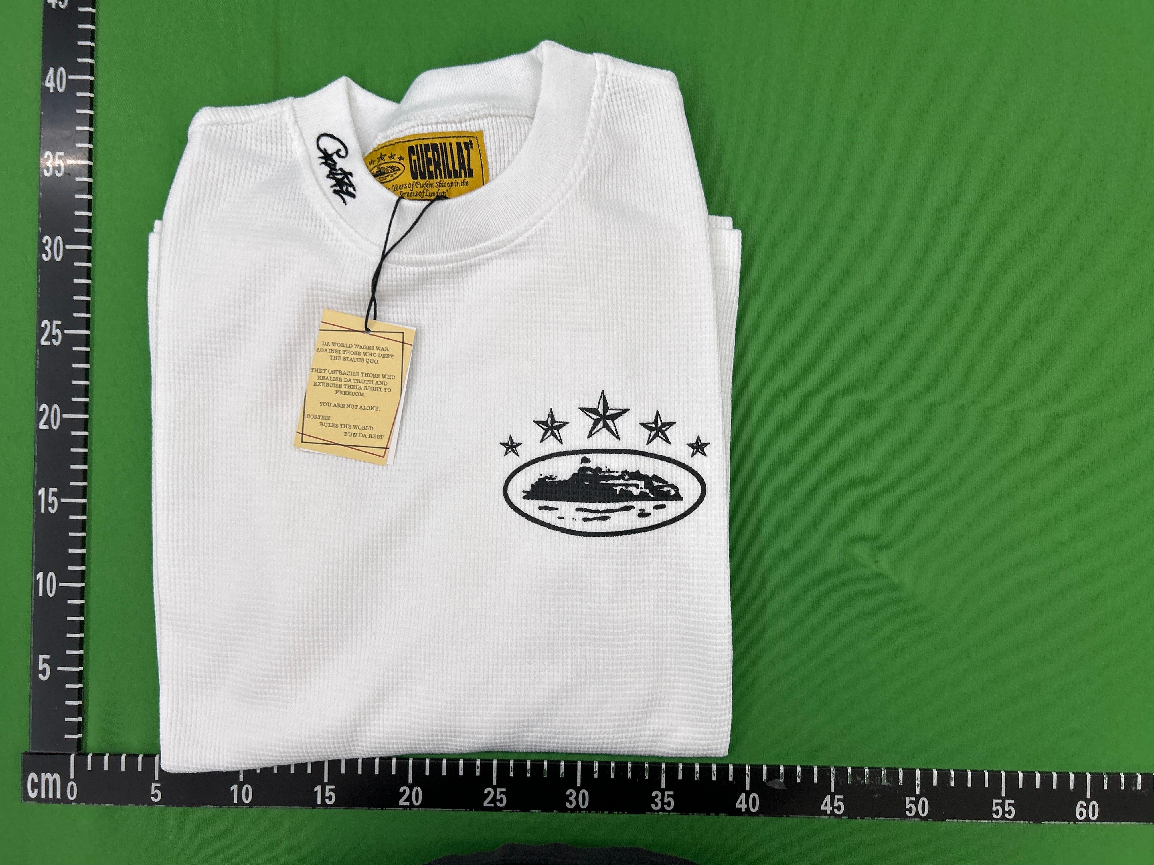 Foto QC 5 de Corteiz Alcatraz T-shirt Raglan Script White Olive