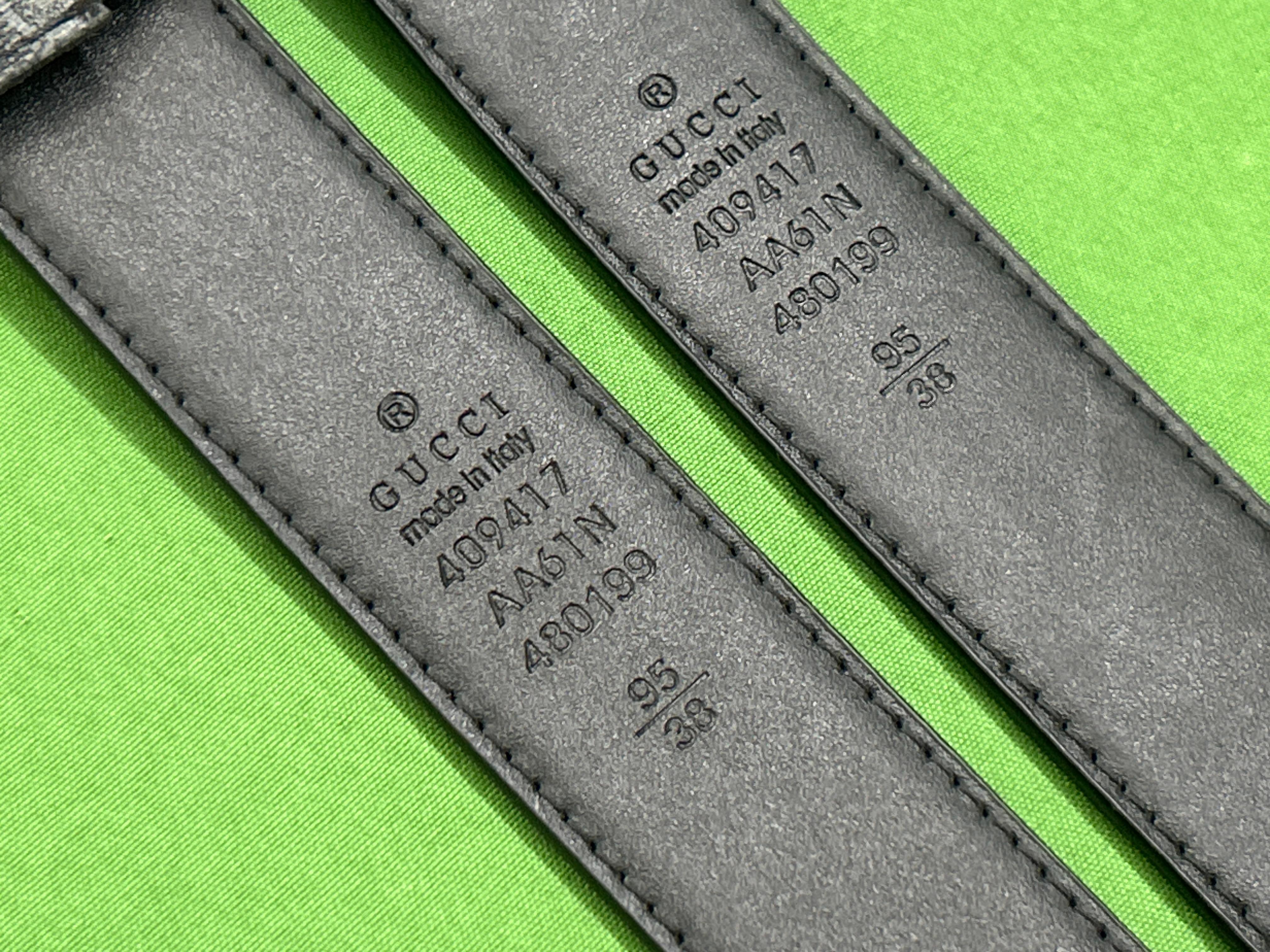 Foto QC 3 de Gucci Interlocking G Belt Black GG Supreme