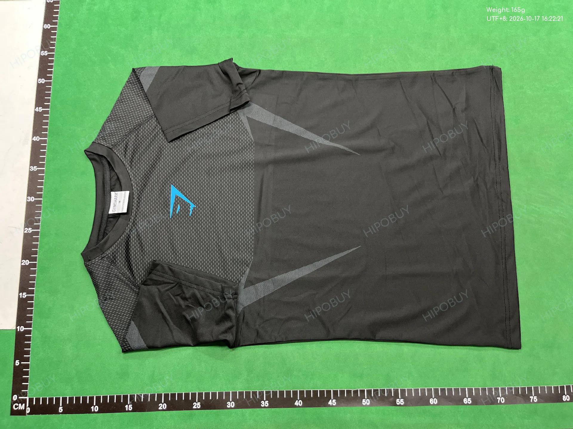 Foto QC 6 de Gymshark T-shirt Shark Logo Mesh Black Teal