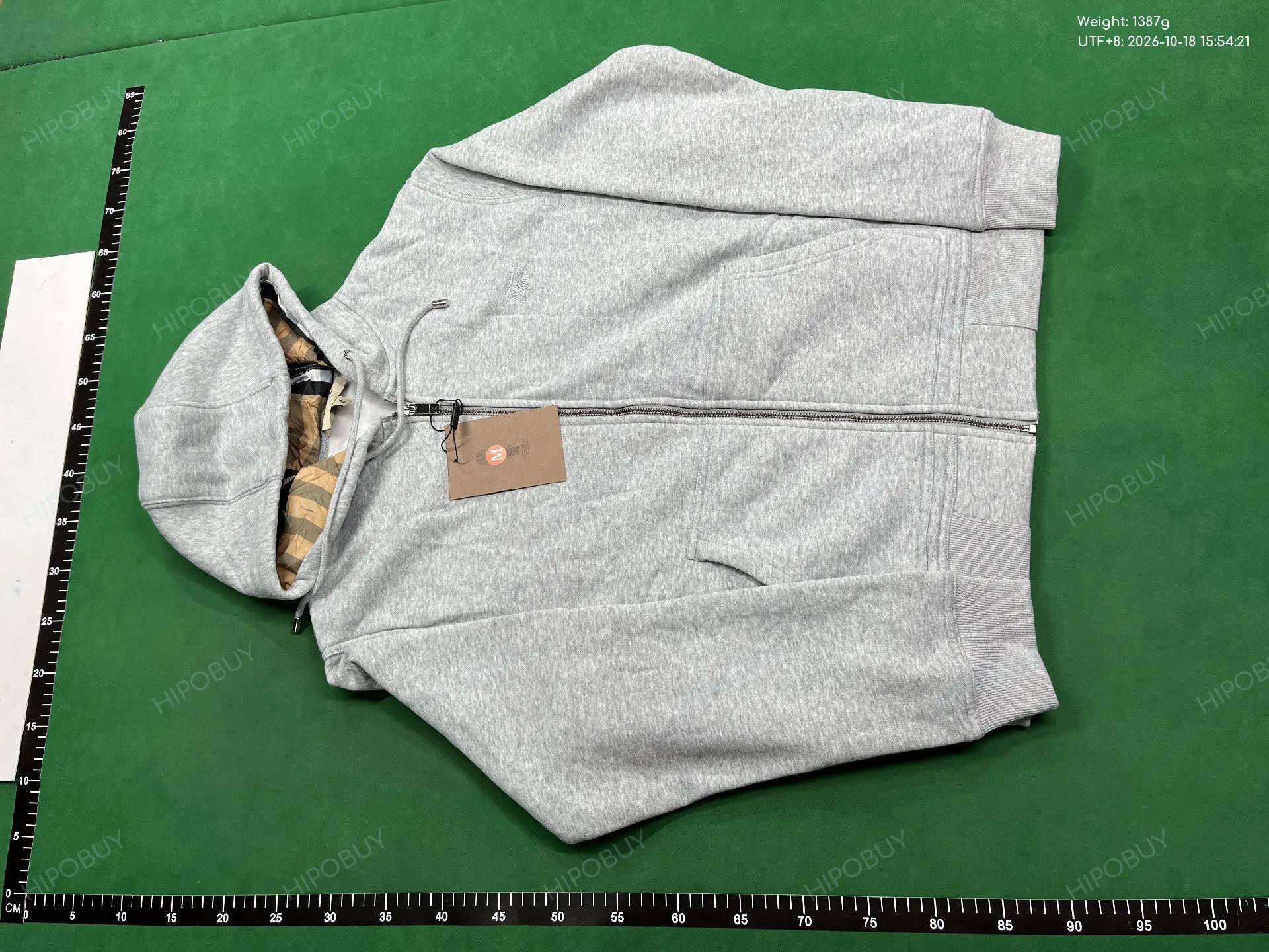 Foto QC 6 de Burberry Hooded Jacket Check Lined Black