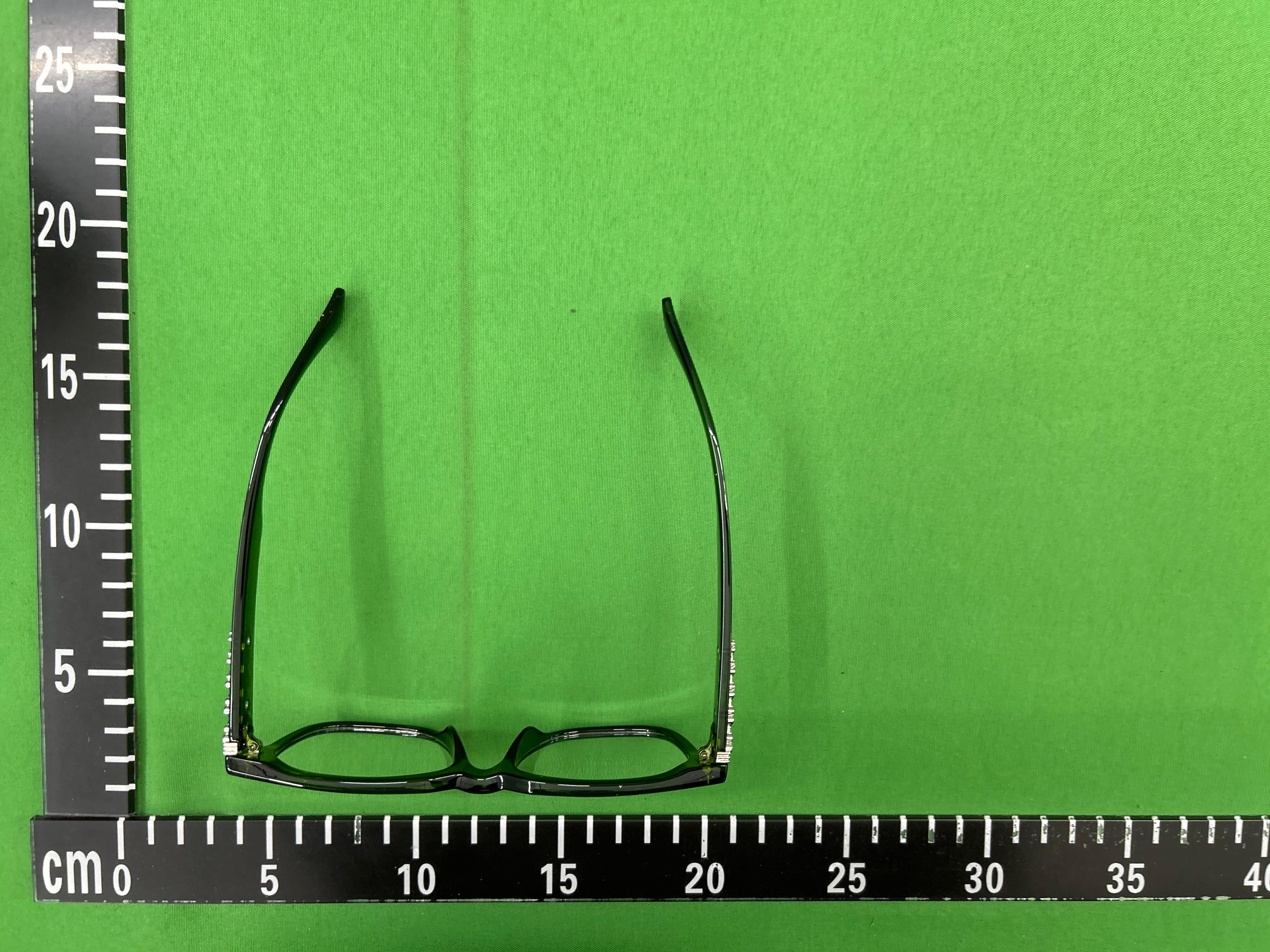 Foto QC 1 de Chrome Hearts Square-Frame Acetate Eyeglasses Crystal Gold (COX UCKER)