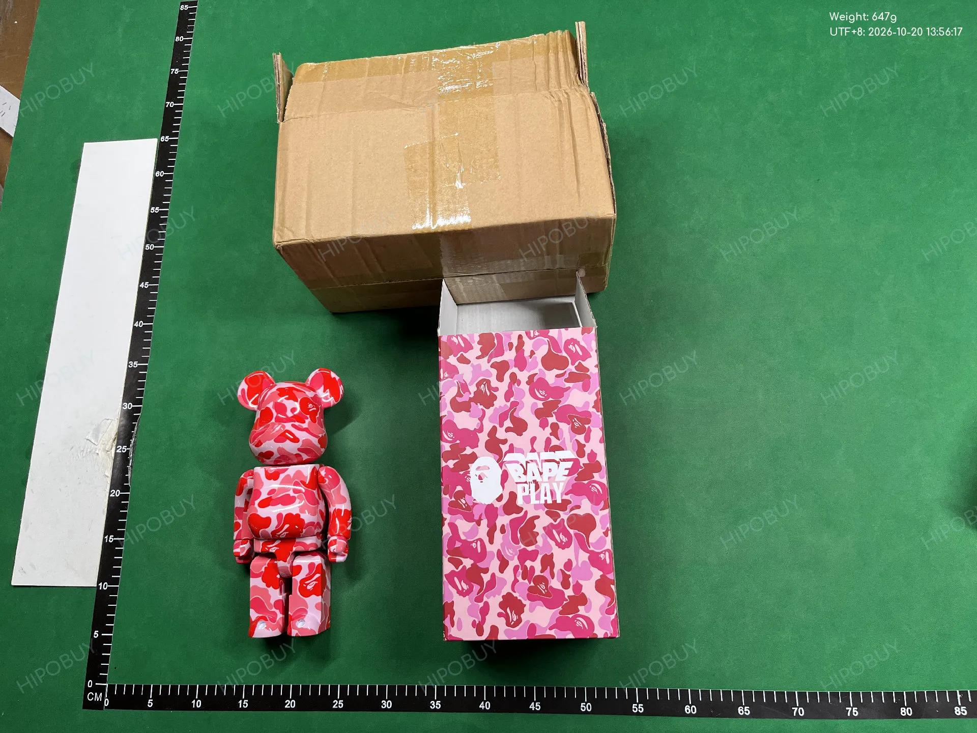 Foto QC 3 de Medicom Toy BE@RBRICK BAPE Play Camo Green 400% ABS Figure
