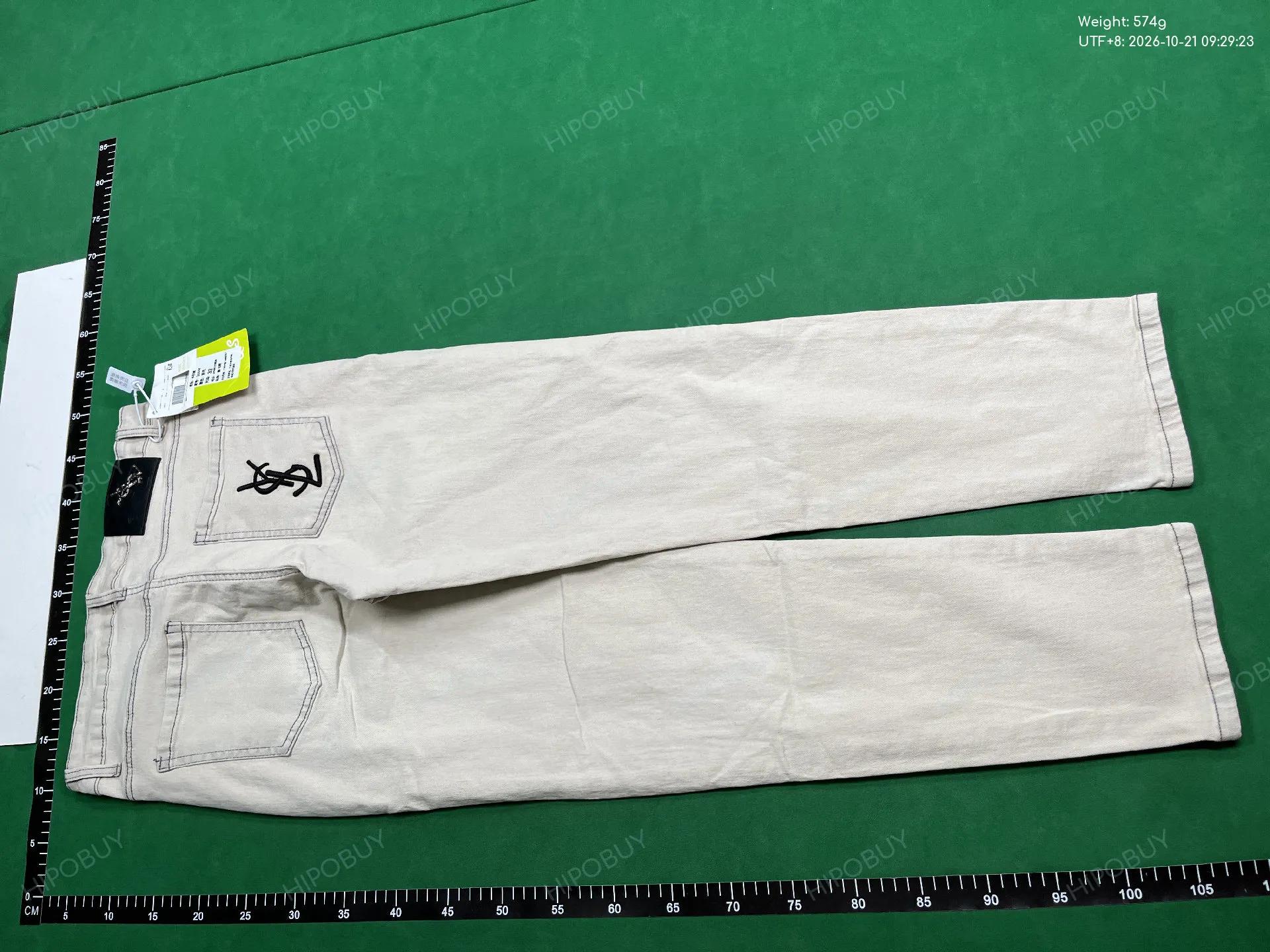 Foto QC 7 de Saint Laurent Jeans Straight Logo Light Blue