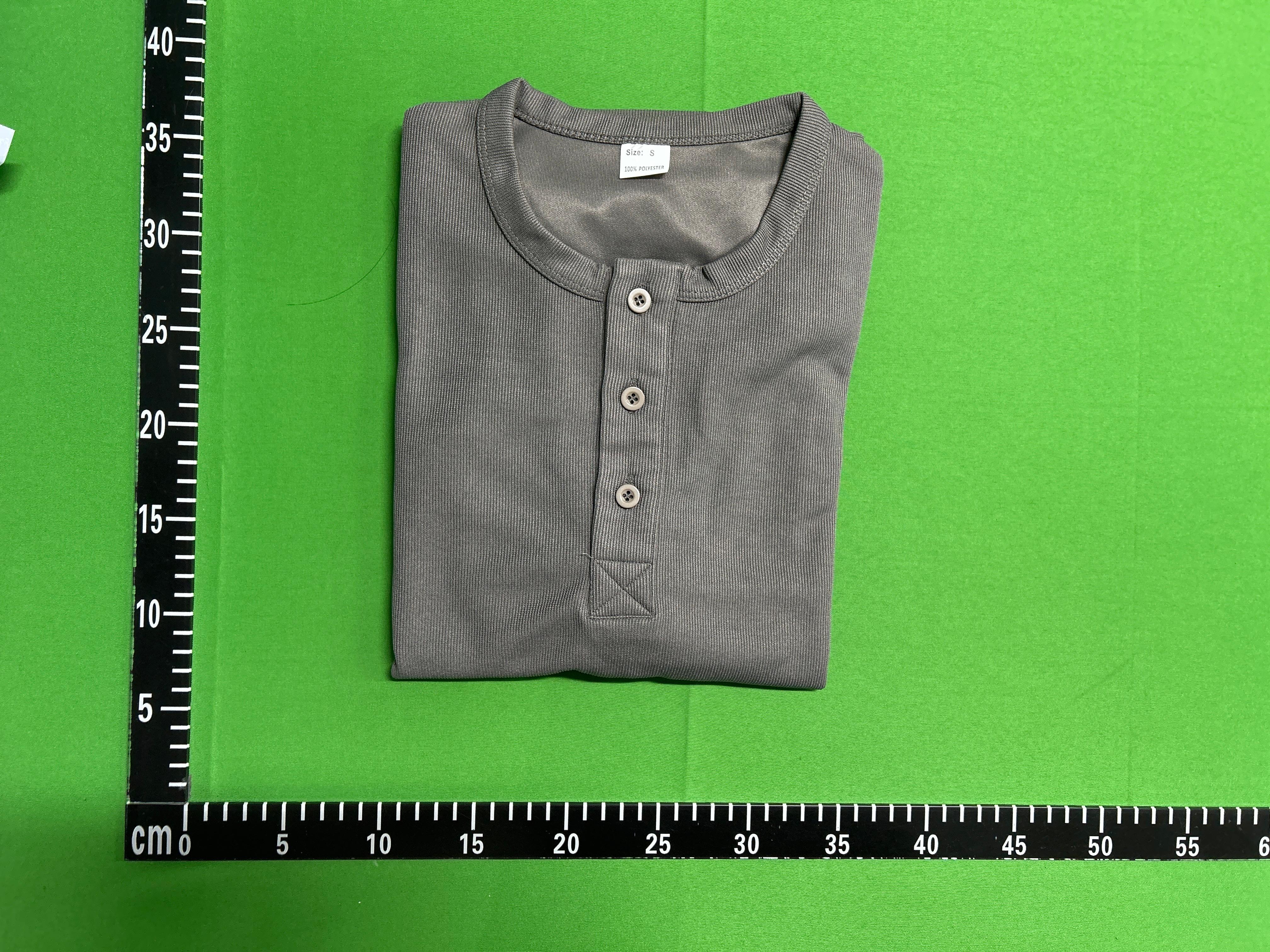 Foto QC 5 de Other Ribbed Henley Long Sleeve Shirt Black