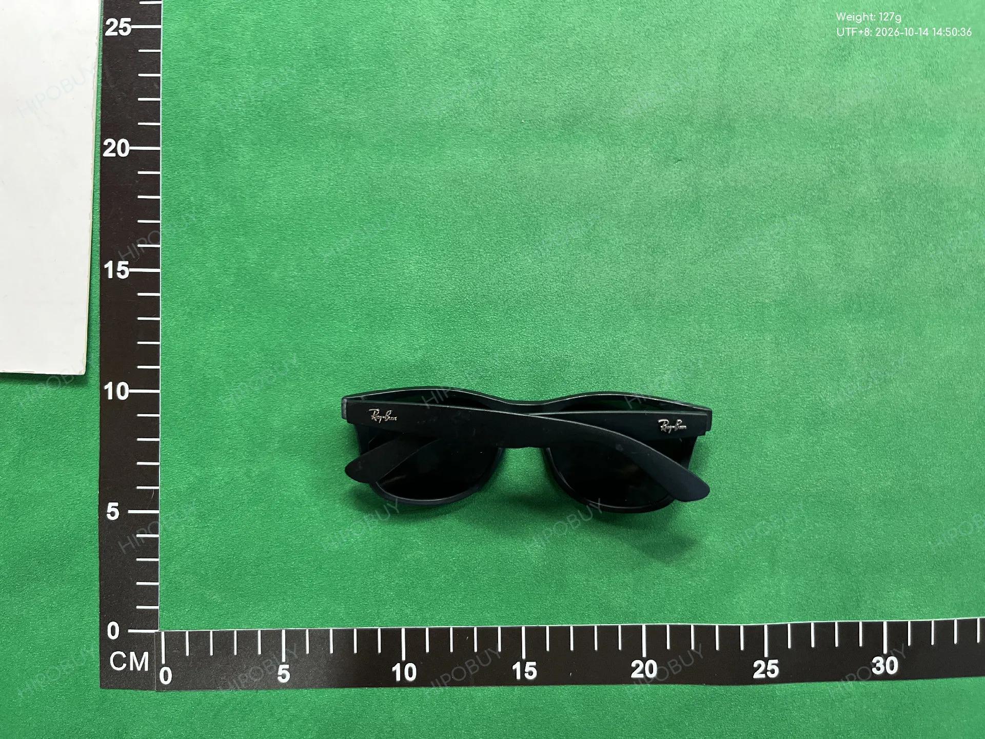 Foto QC 8 de Ray-Ban Wayfarer Acetate Sunglasses Black Green (RB2140-901)
