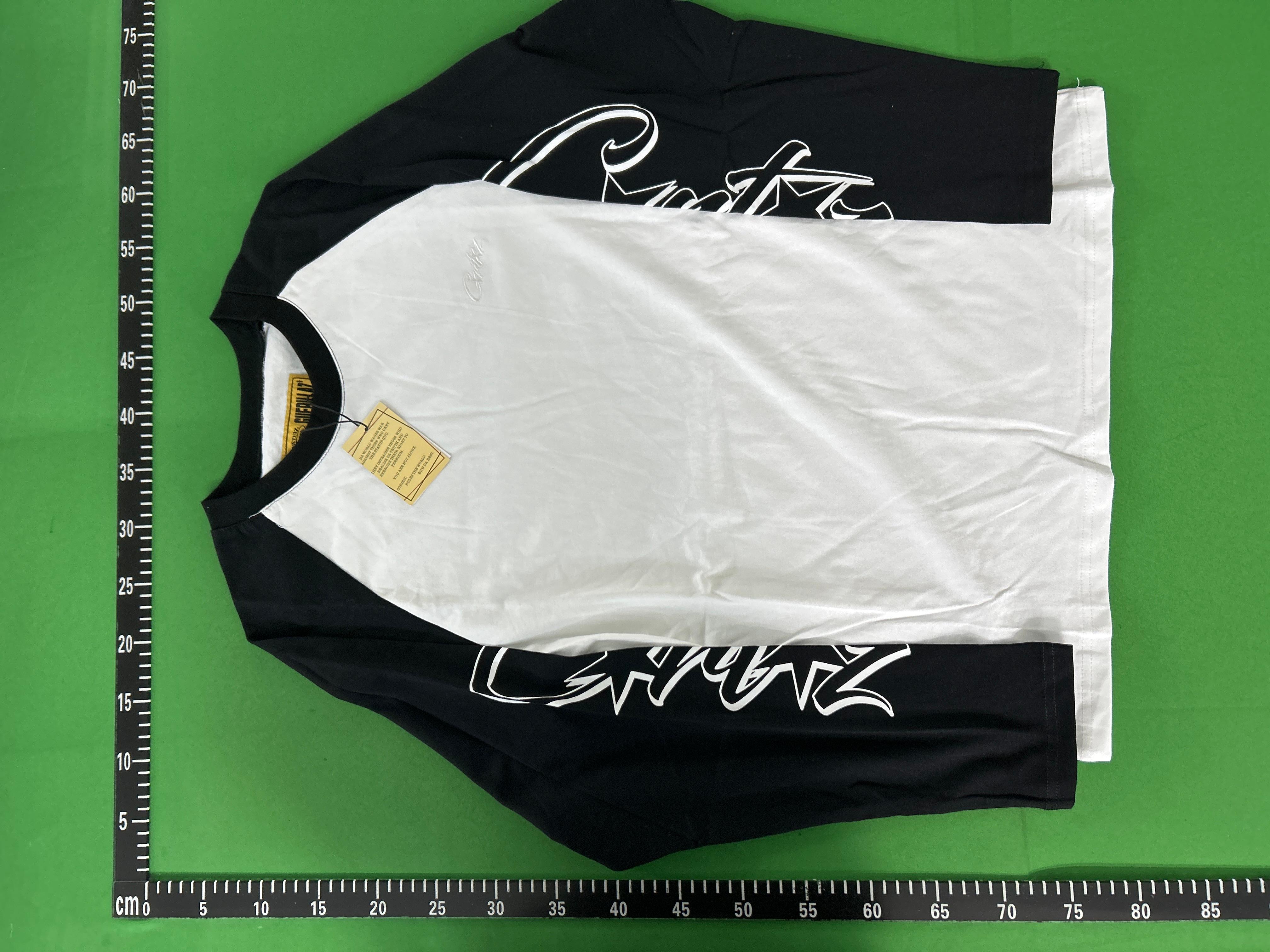 Foto QC 3 de Corteiz Alcatraz T-shirt Raglan Long-Sleeve Script Logo White Black