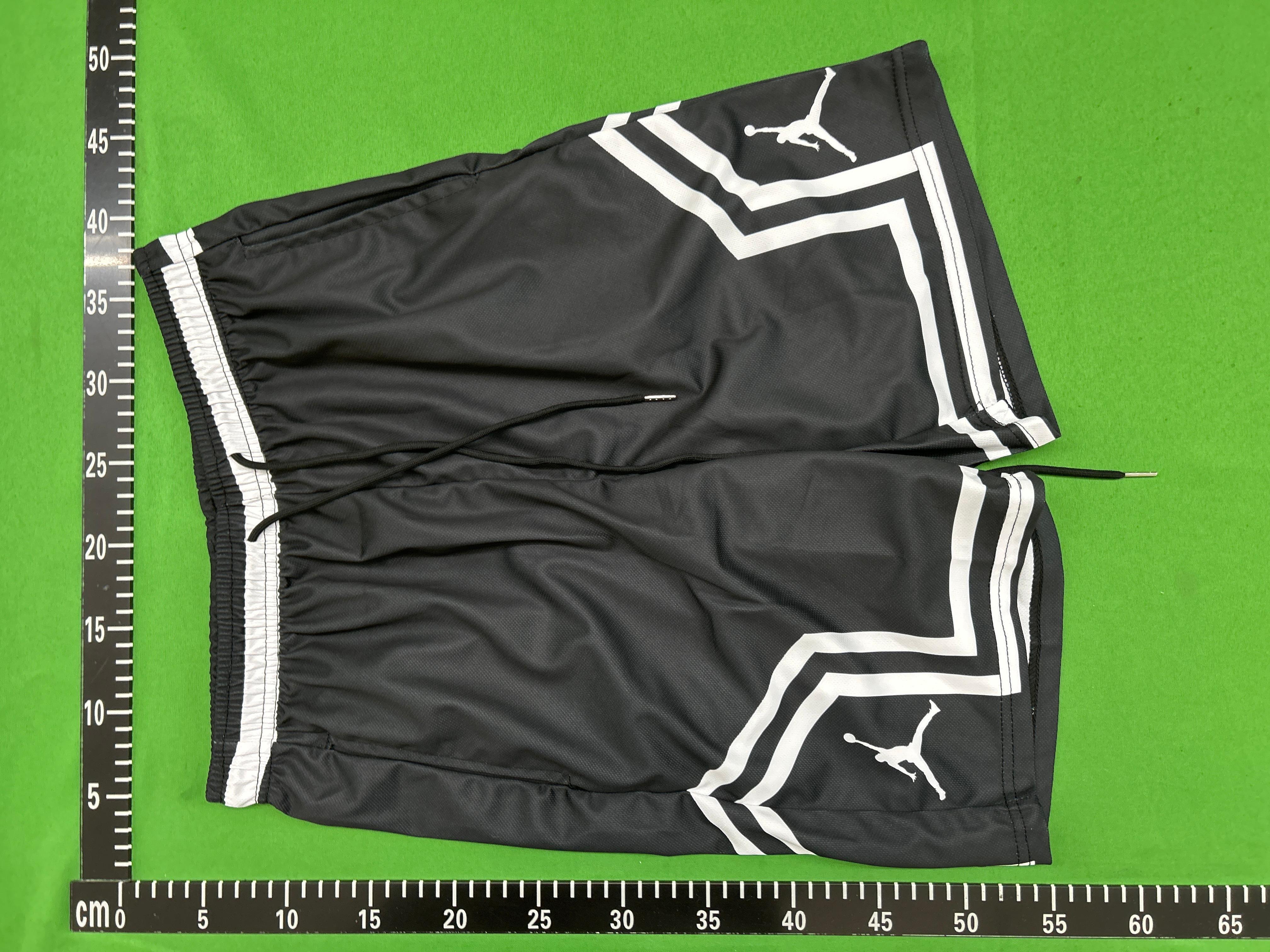 Foto QC 3 de Jordan Basketball Shorts Mesh 3D Digital Print Black White