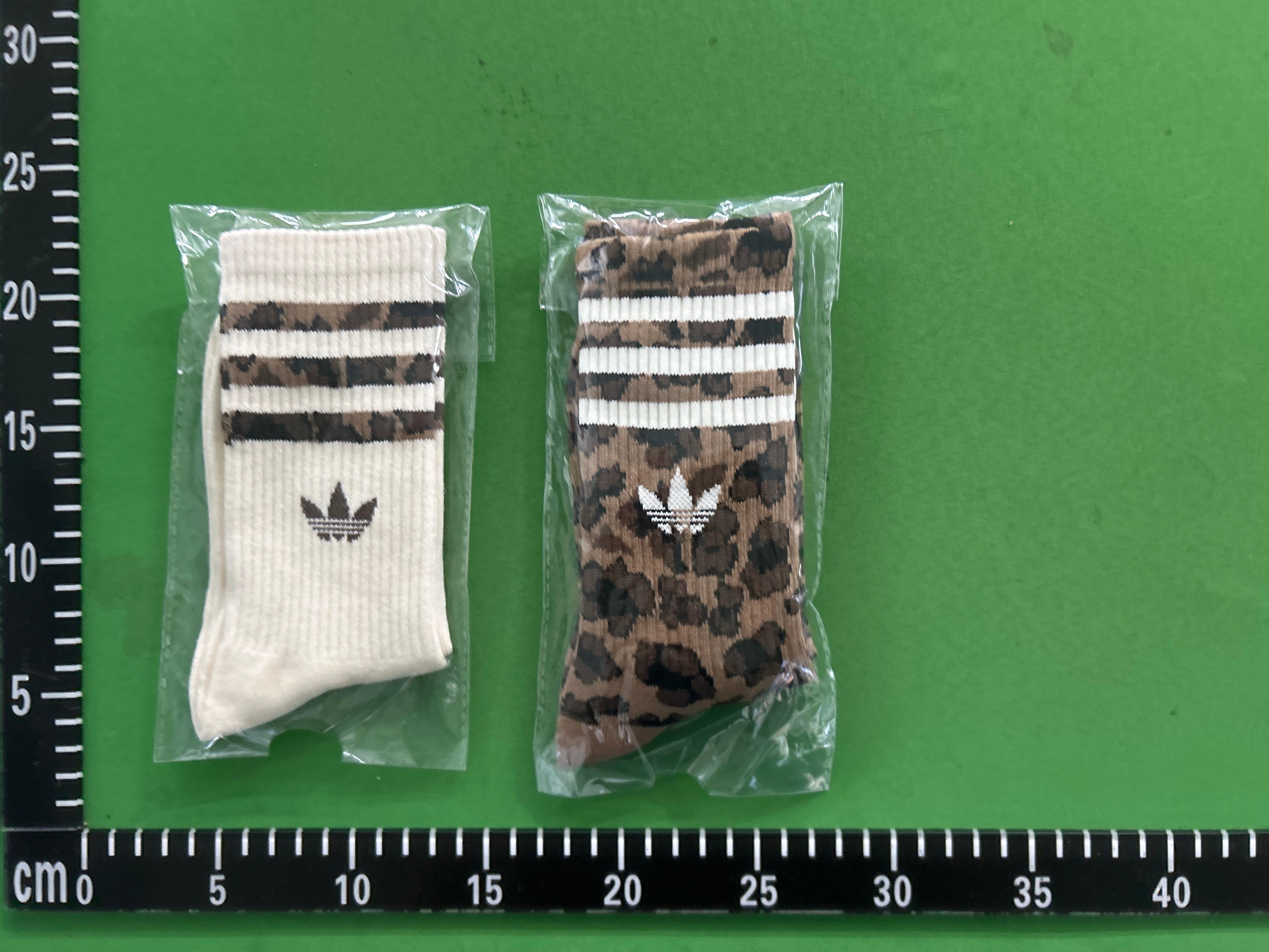 Foto QC 3 de adidas Originals Leopard Print Crew Socks Multicolor White