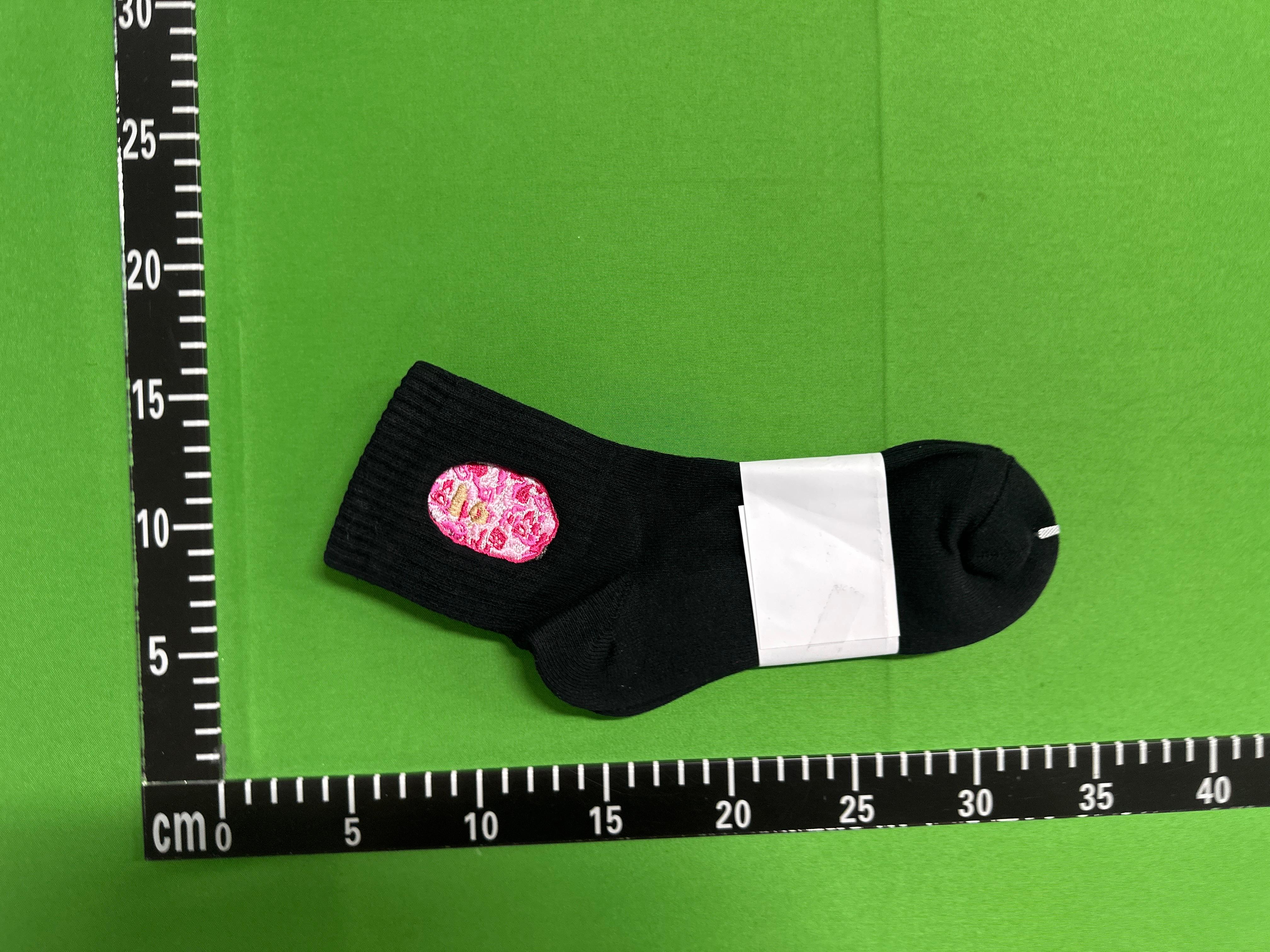 Foto QC 1 de A Bathing Ape Shark Embroidery Cushioned Crew Socks White