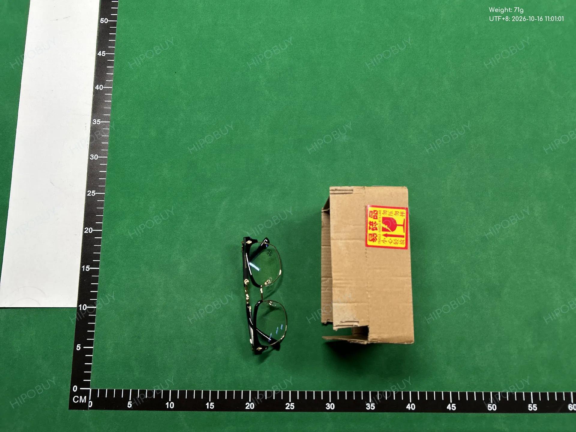 Foto QC 3 de Chrome Hearts Browline Rectangle Acetate Metal Eyeglasses Black Silver Clear (2275)