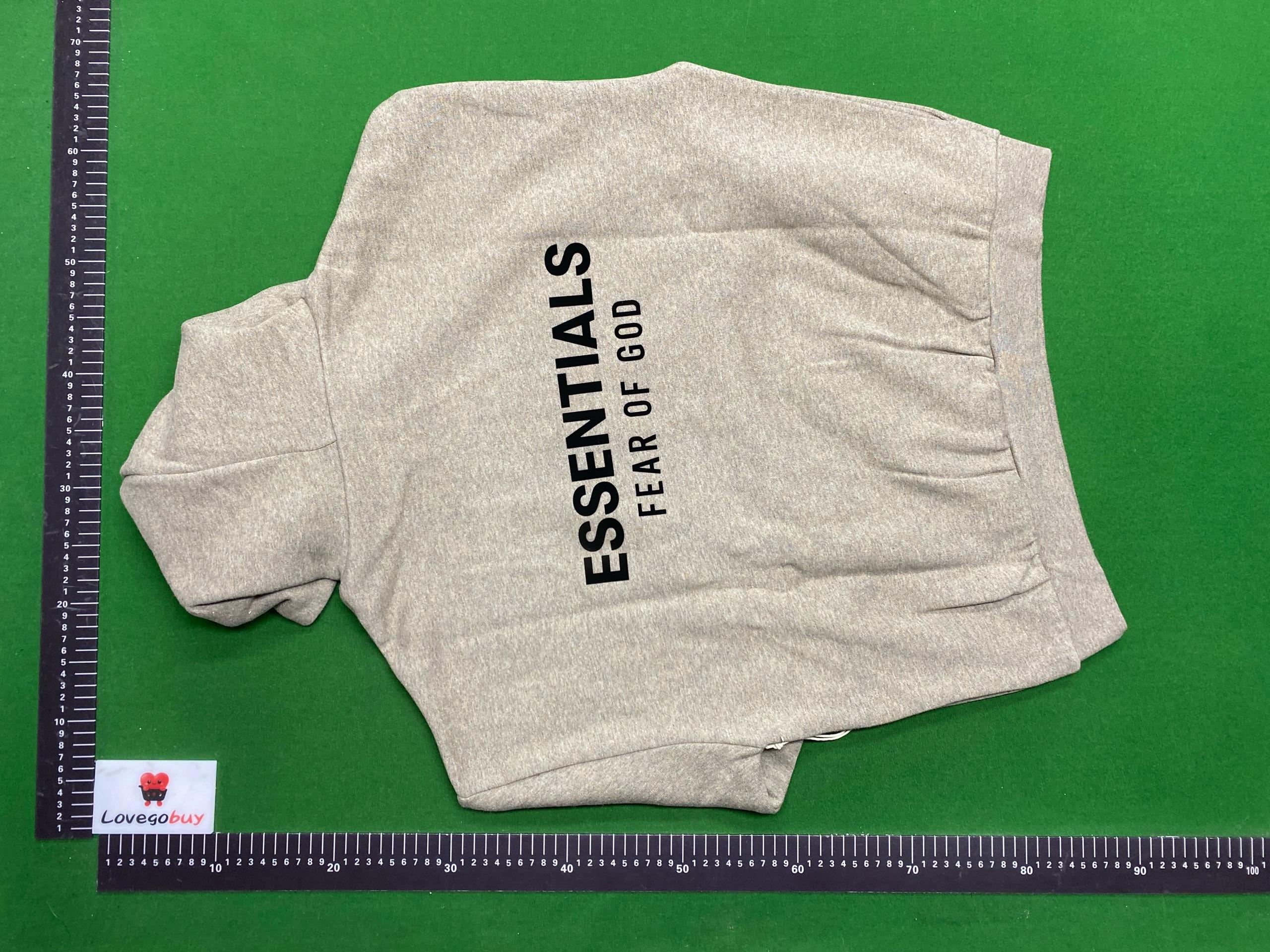 Foto QC 6 de Fear of God Essentials Hoodie Logo Heather Wood