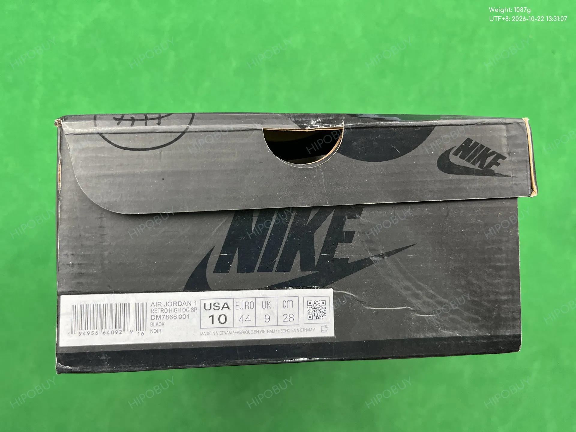 Foto QC 7 de Jordan 1 Retro Low OG SP Travis Scott Black Phantom DM7866-001
