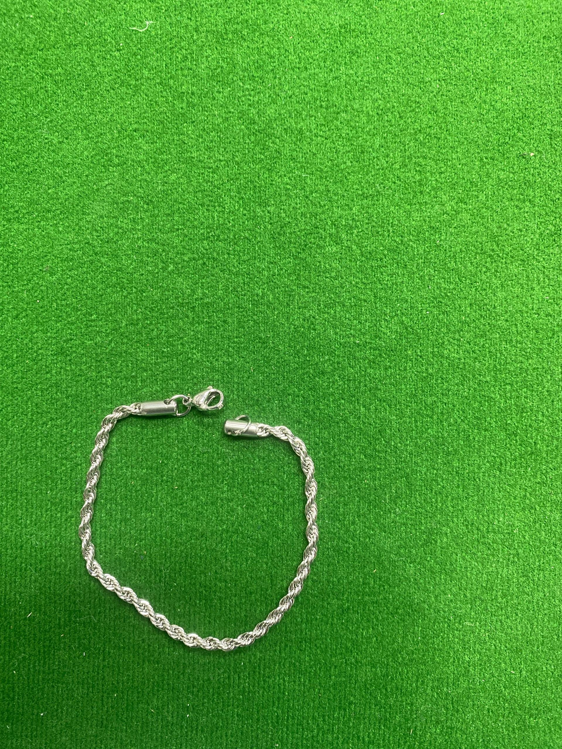 Foto QC 2 de Unbranded Rope Chain Bracelet Titanium Steel Black