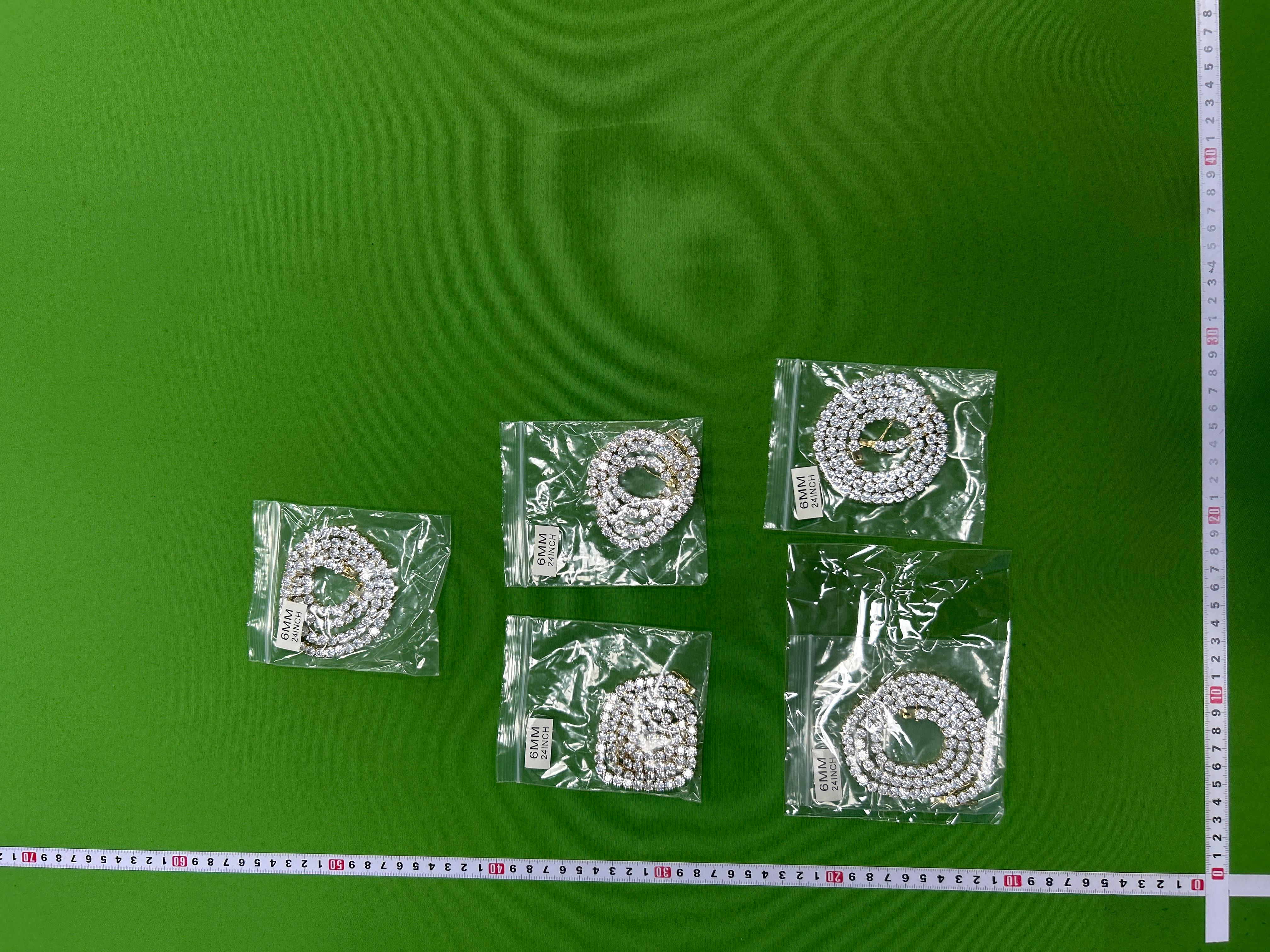 Foto QC 1 de Chrome Hearts Necklace Silver Zirconia White