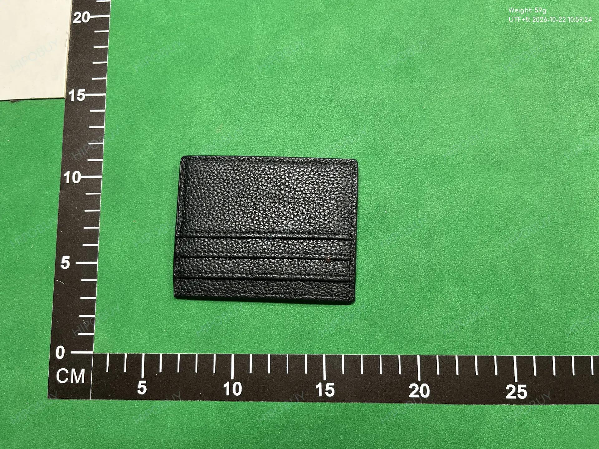 Foto QC 6 de Chrome Hearts Scroll Label Card Case Leather Black