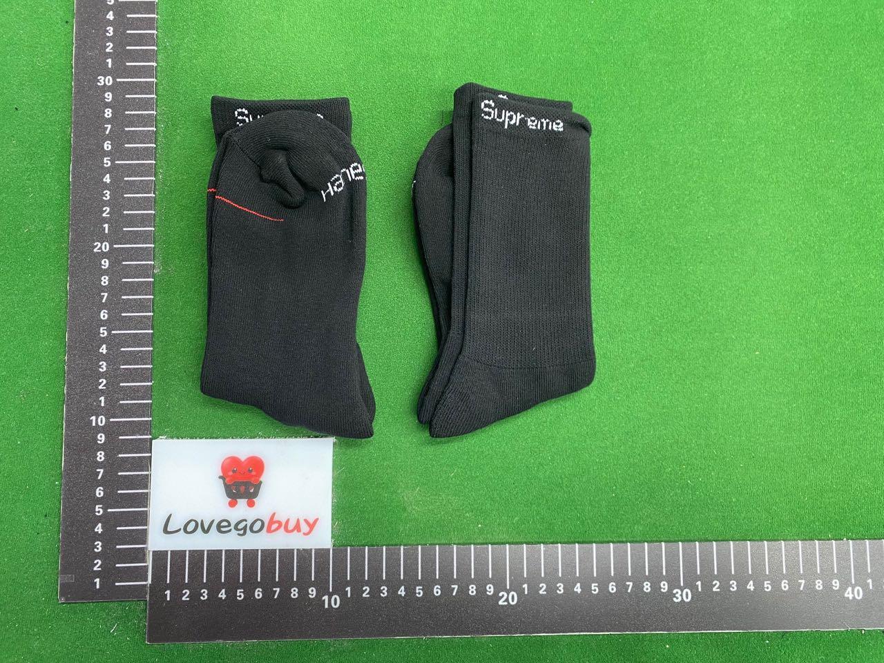 Foto QC 1 de Supreme Hanes Crew Socks Cushion White