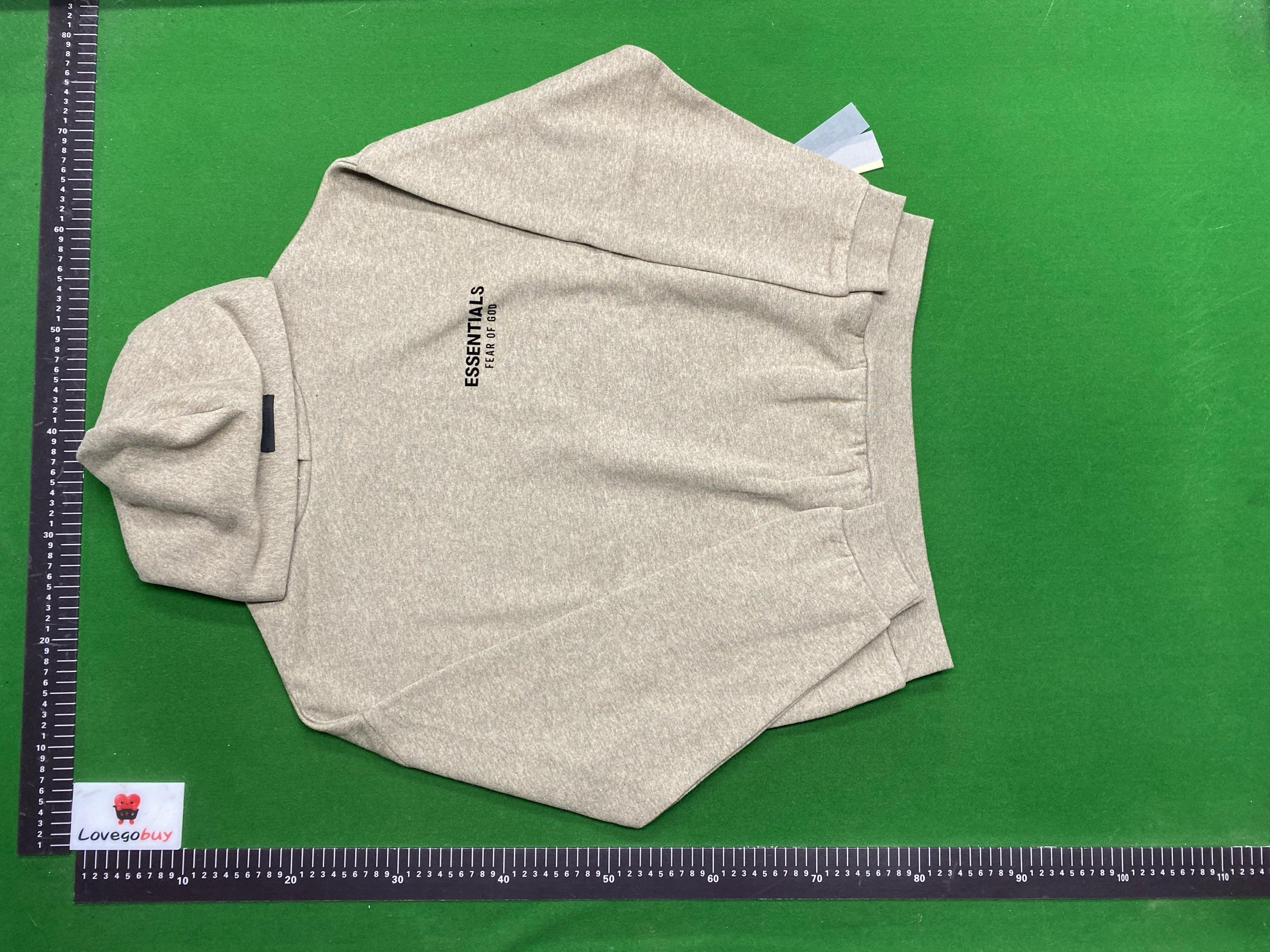Foto QC 7 de Fear of God Essentials Hoodie Logo Heather Wood