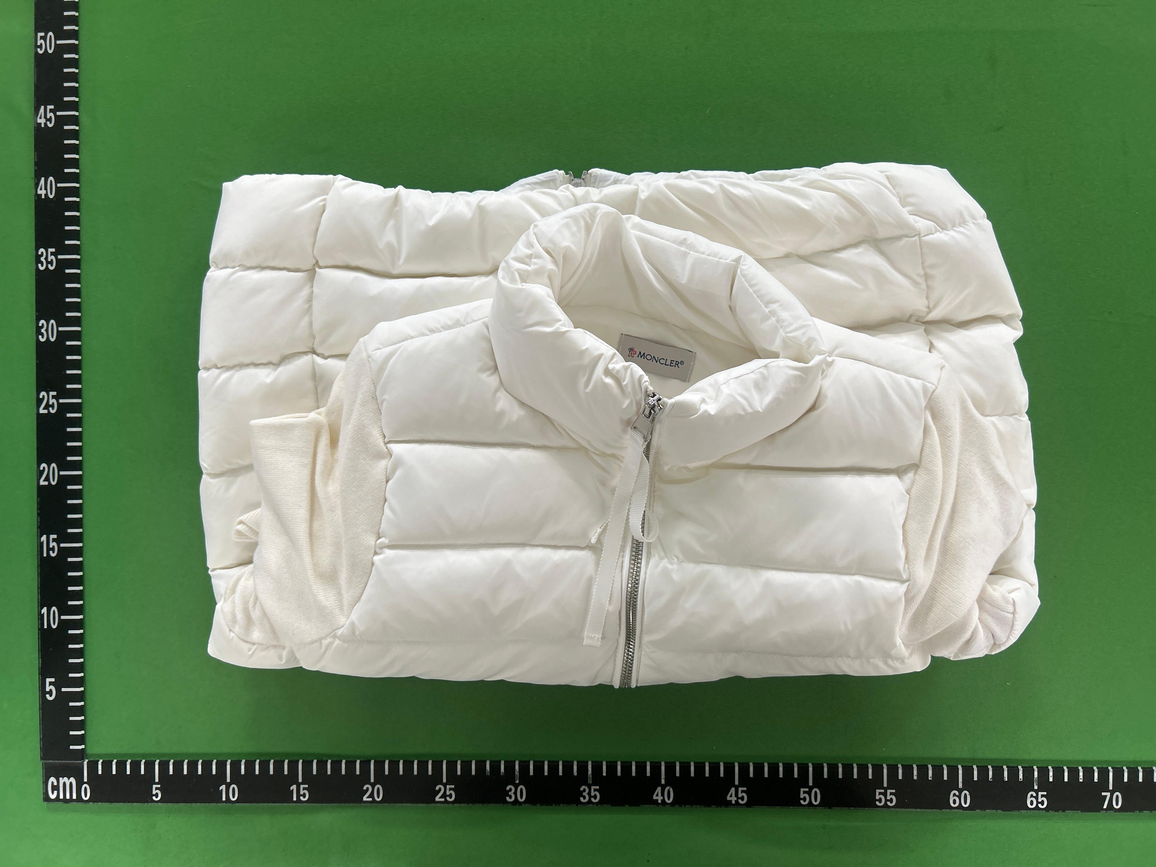 Foto QC 1 de Moncler Cardigan Down Jacket Knit Panel White