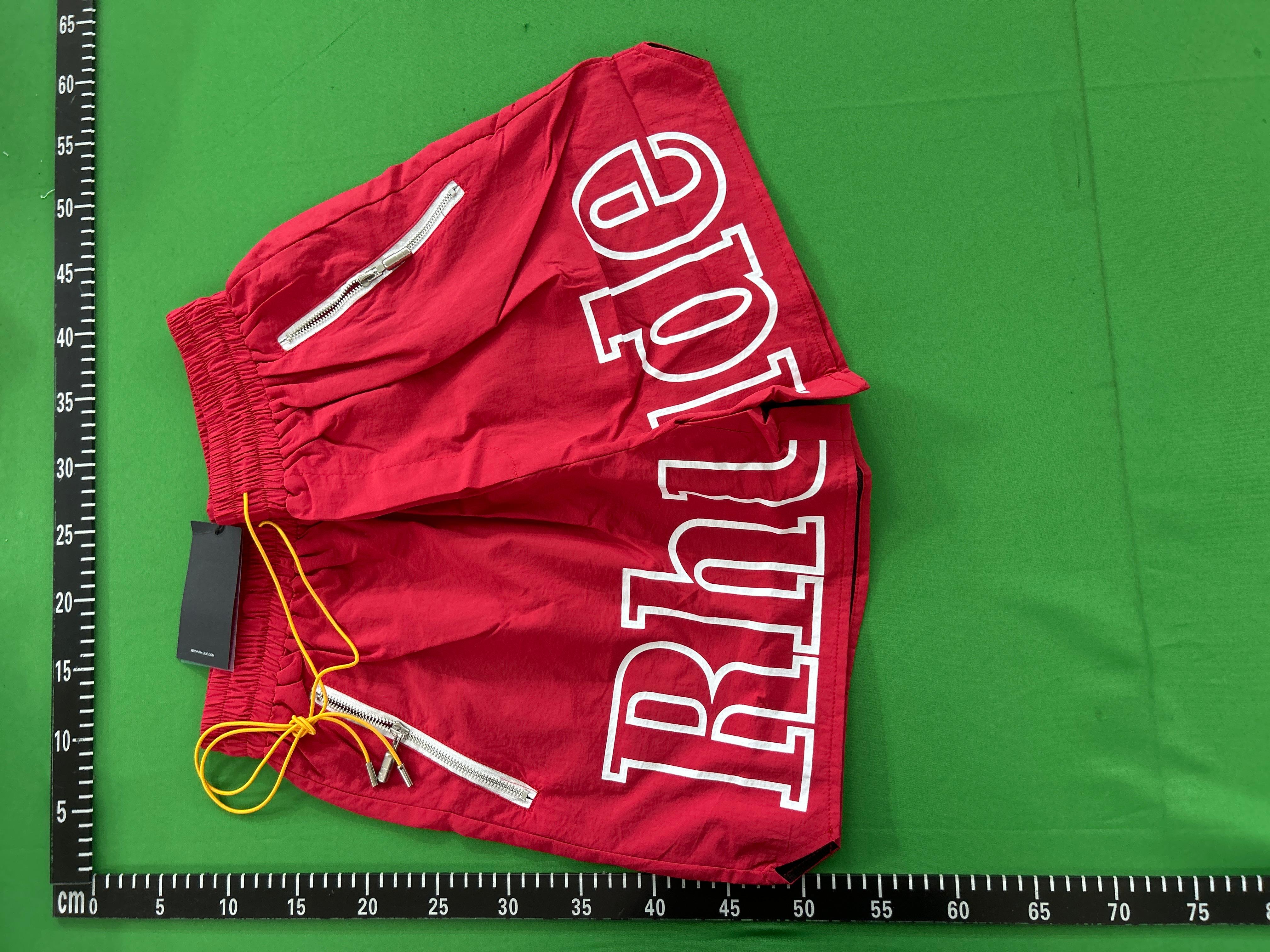 Foto QC 6 de Rhude Logo Basketball Swim Shorts Green Orange