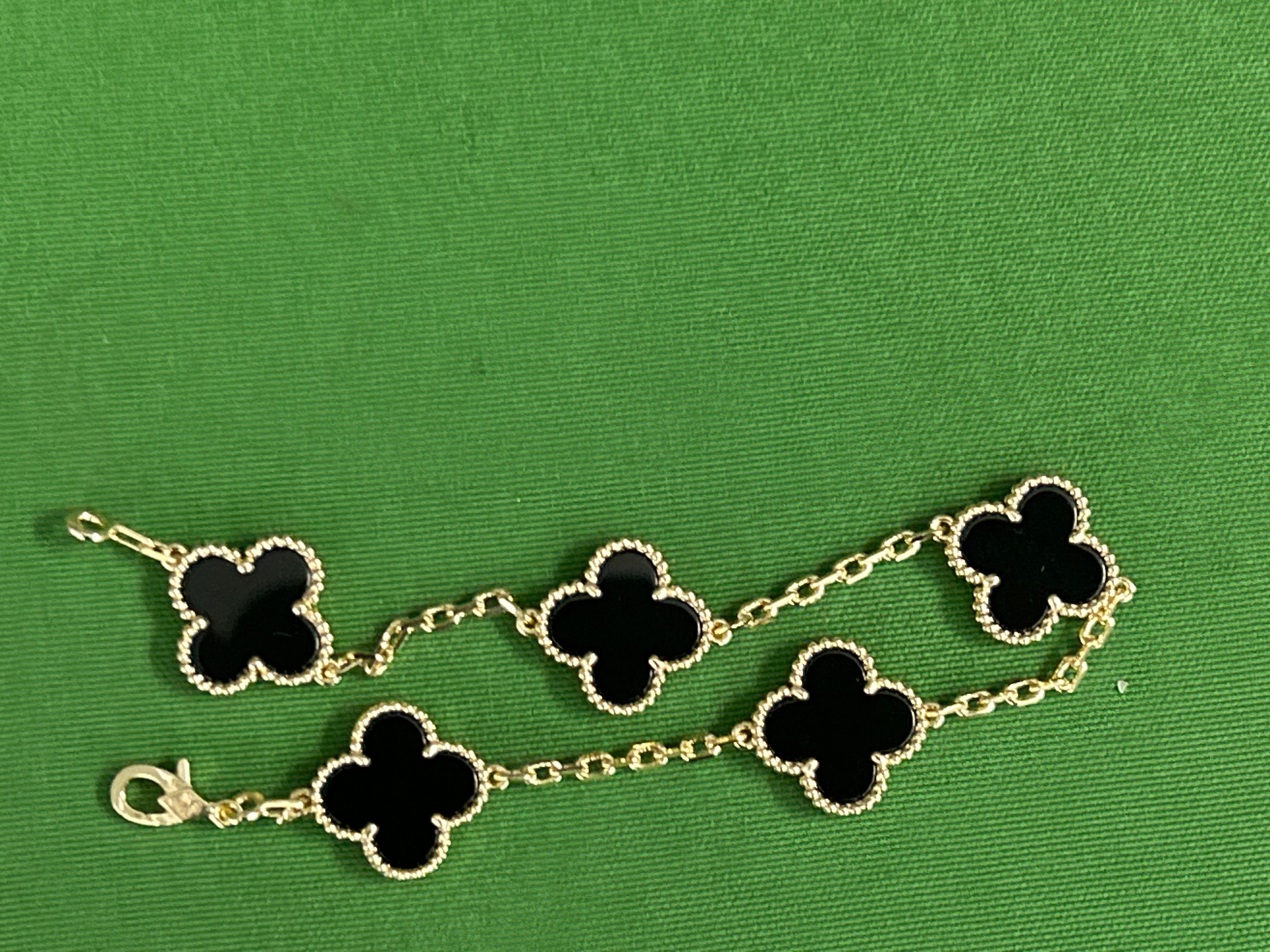Foto QC 4 de Van Cleef & Arpels Vintage Alhambra Bracelet Gold Malachite Green