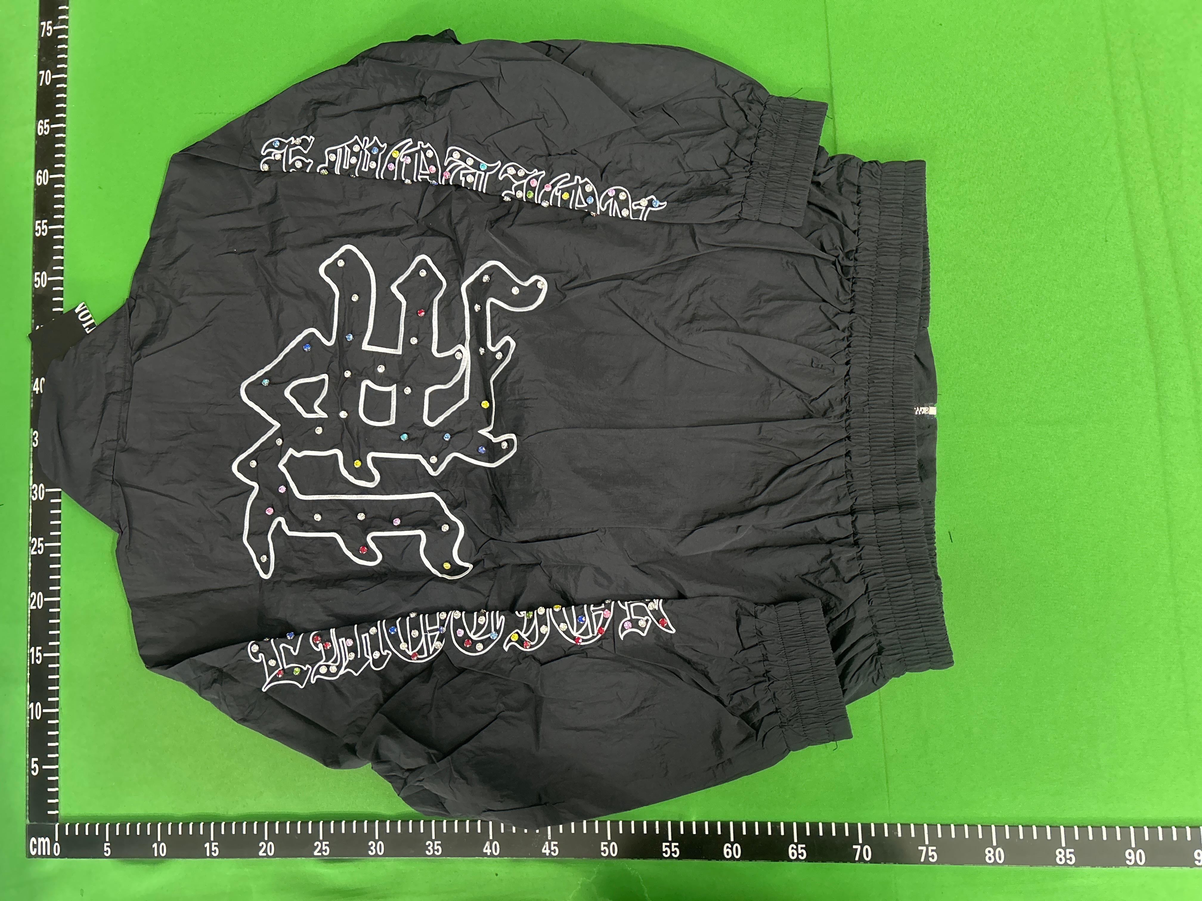 Foto QC 4 de Mixed Emotion Jacket Rhinestone Gothic Logo Black