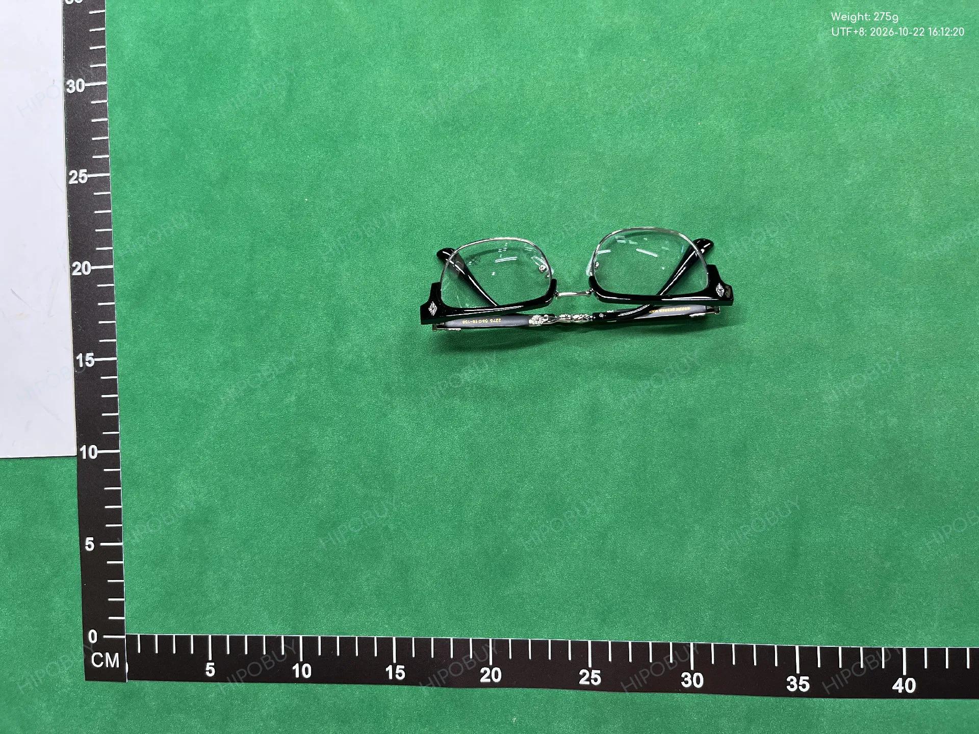 Foto QC 6 de Chrome Hearts Square-Frame Acetate Eyeglasses Black Gold