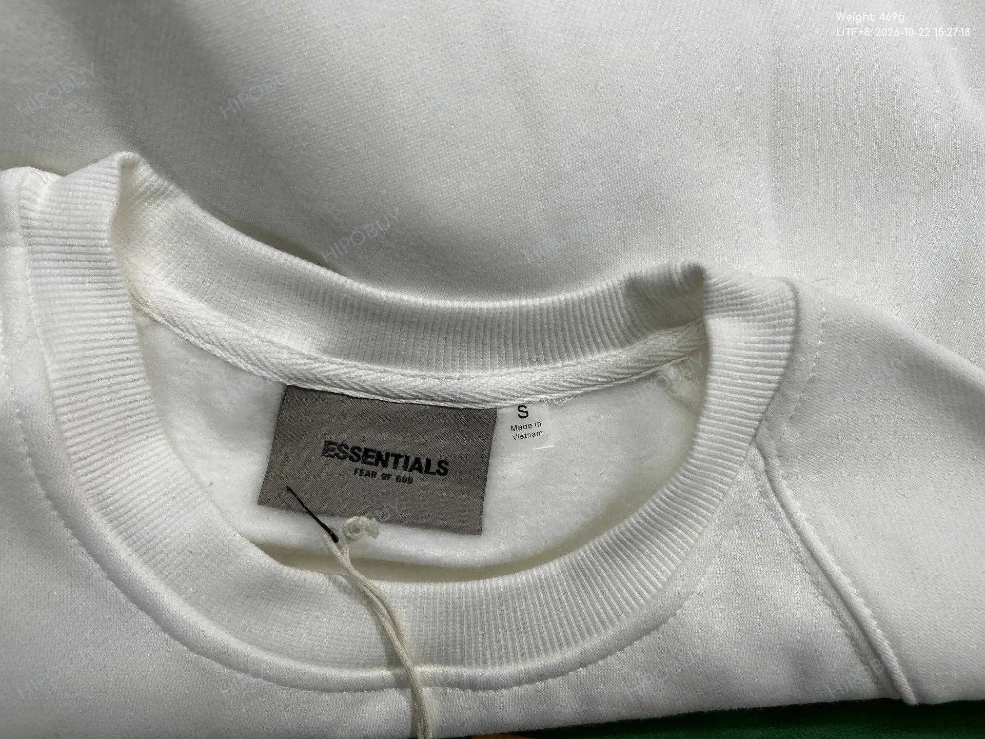 Foto QC 1 de Fear of God Essentials Crewneck Sweater Silicone Logo White