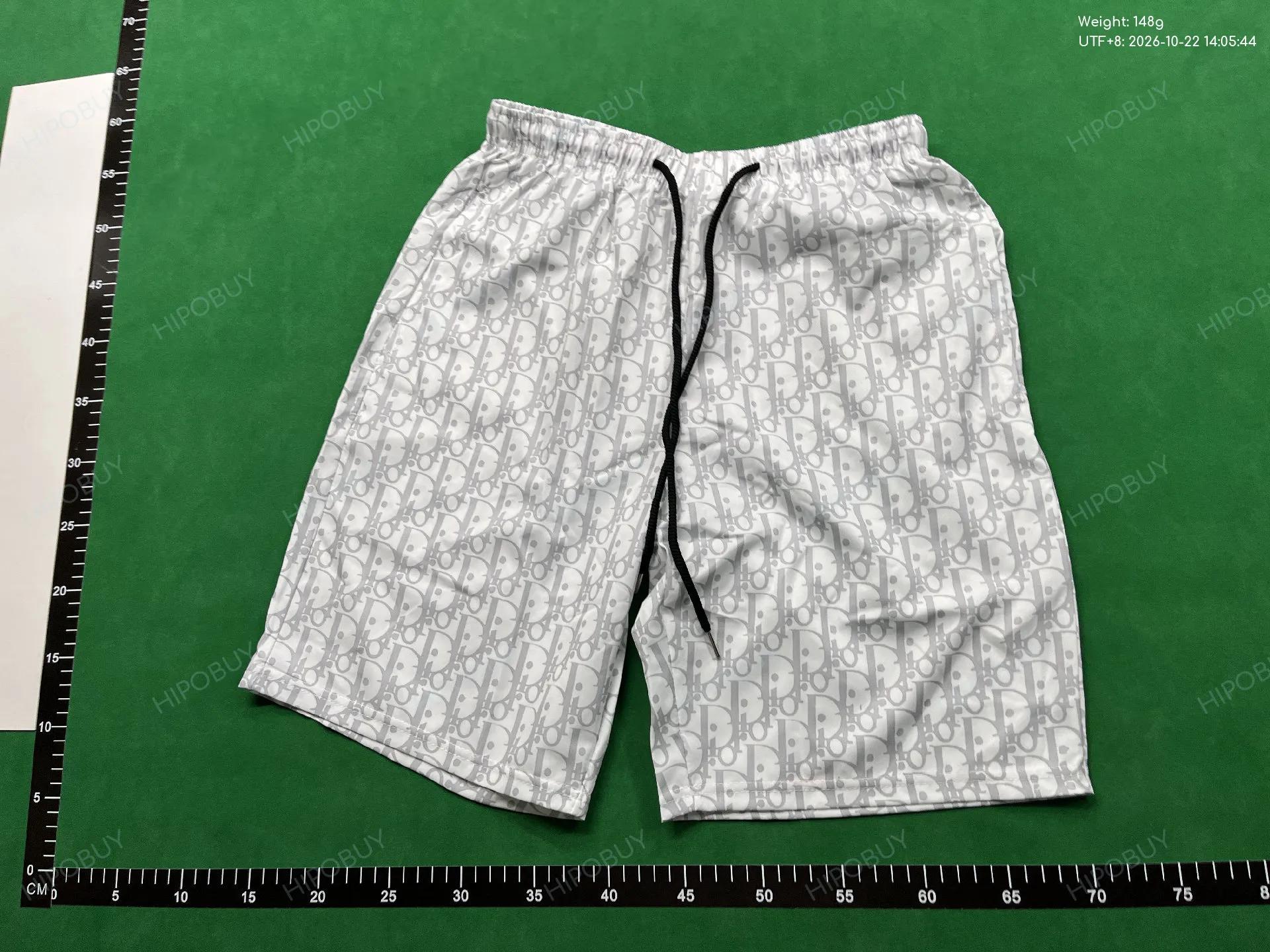 Foto QC 2 de Dior Oblique Board Shorts Monogram White Grey