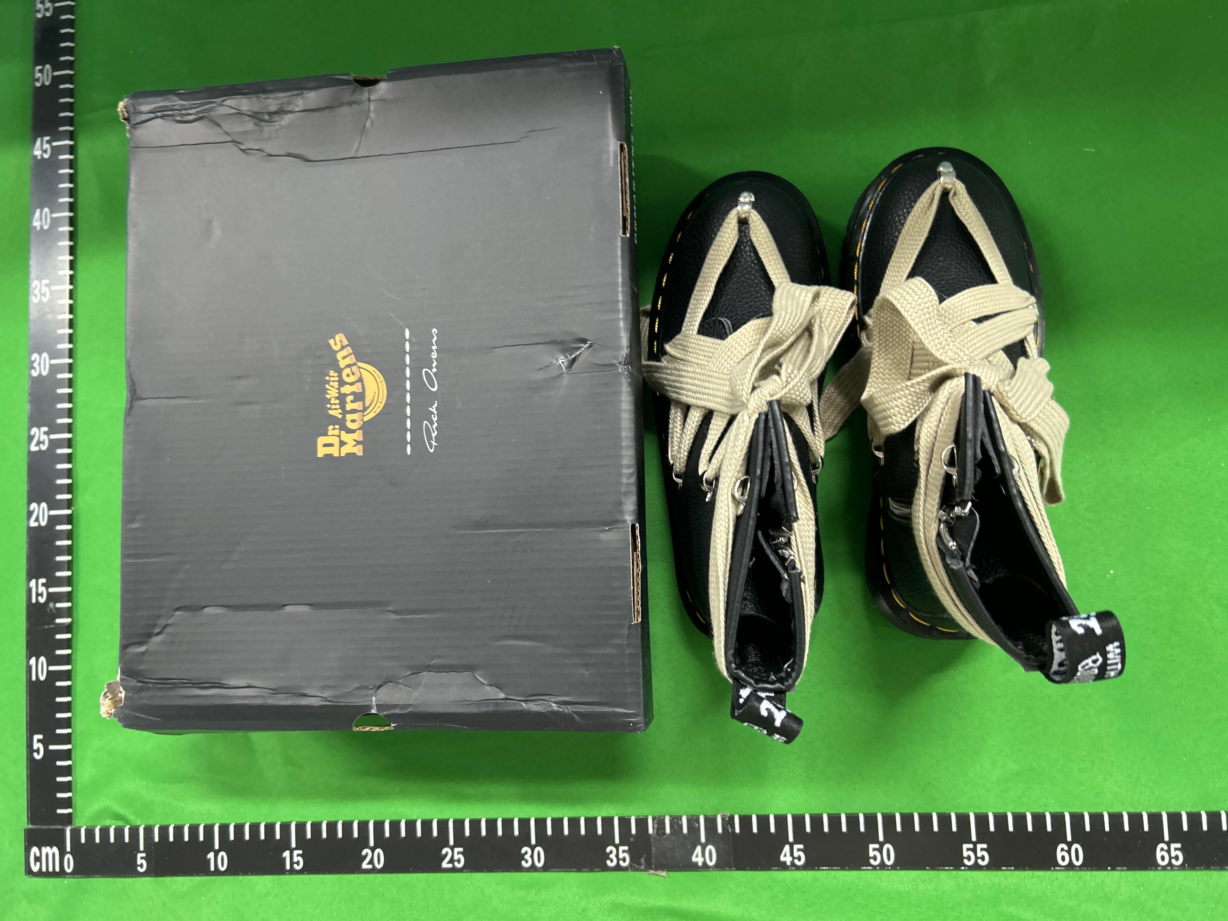 Foto QC 2 de Rick Owens 1460 Bex Leather Platform Boots x Dr. Martens Jumbo Lace Pentagram Black