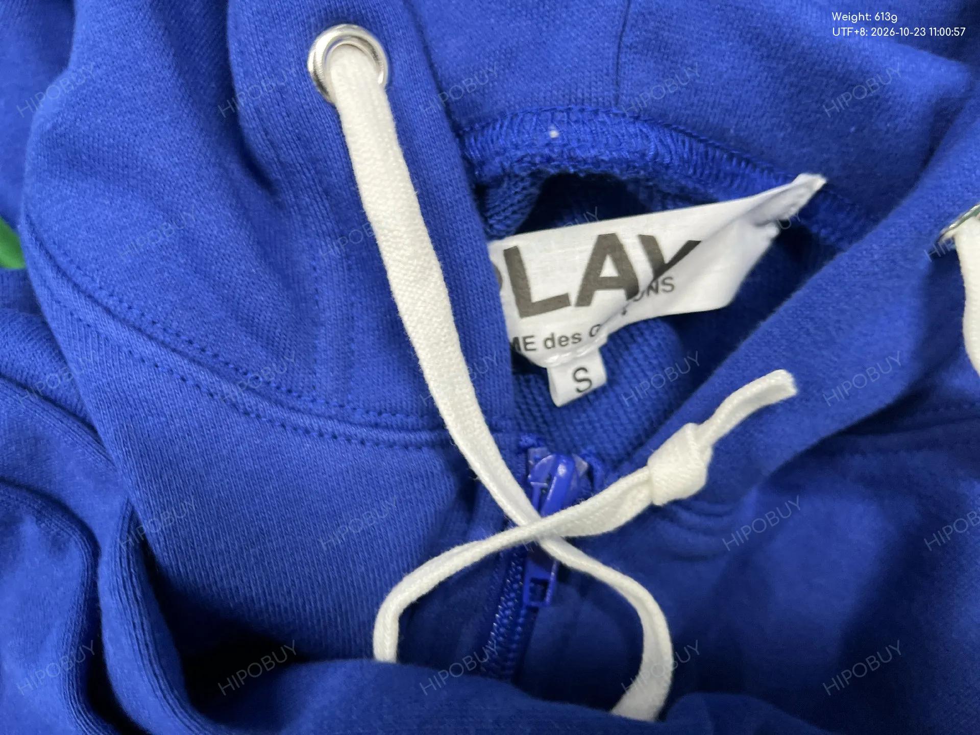 Foto QC 1 de Comme des Garçons Play Zip-Up Hoodie Jacket White