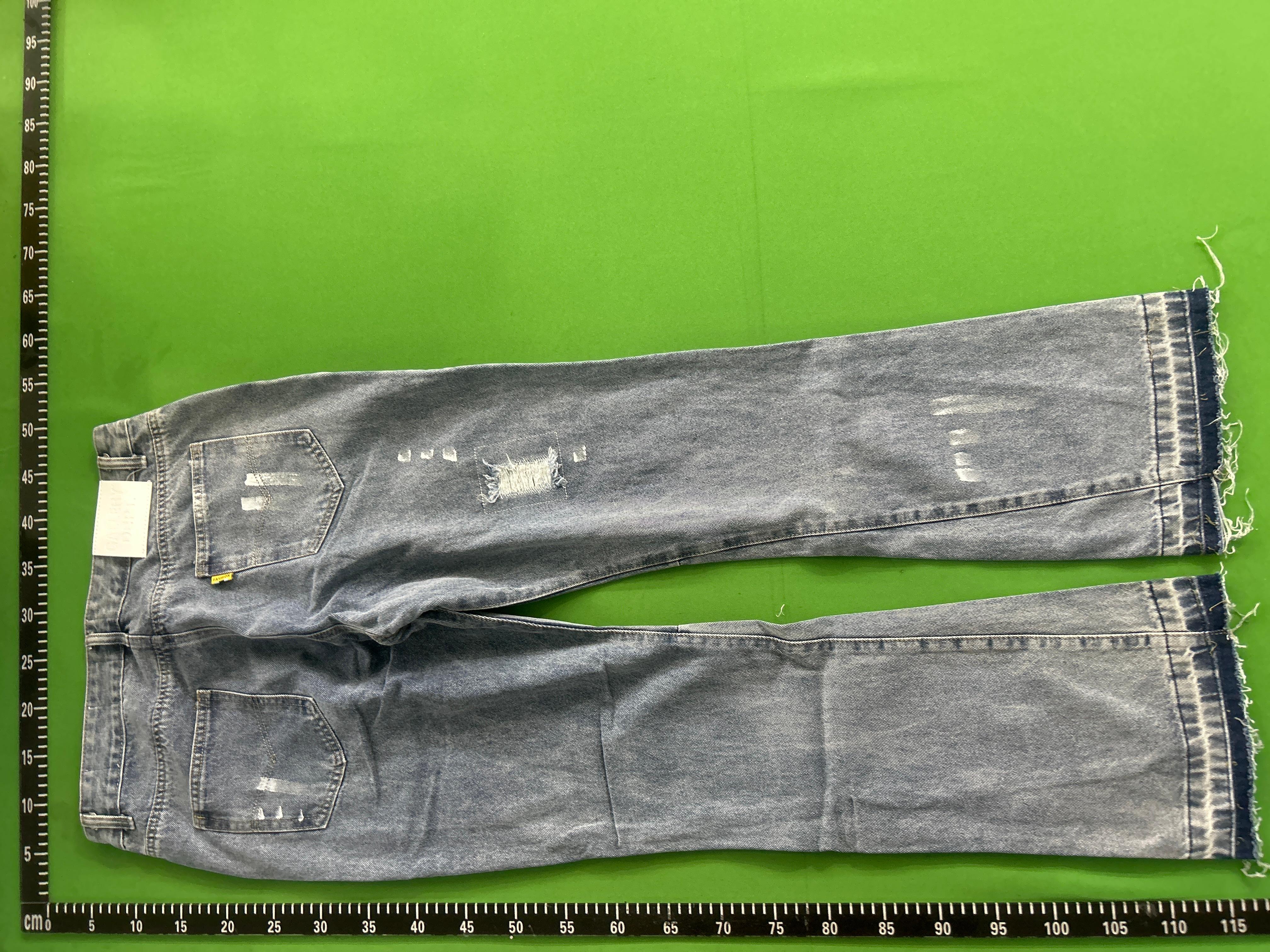 Foto QC 6 de Chrome Hearts Cross Patch Jeans Orange Paint Splatter Flare Black