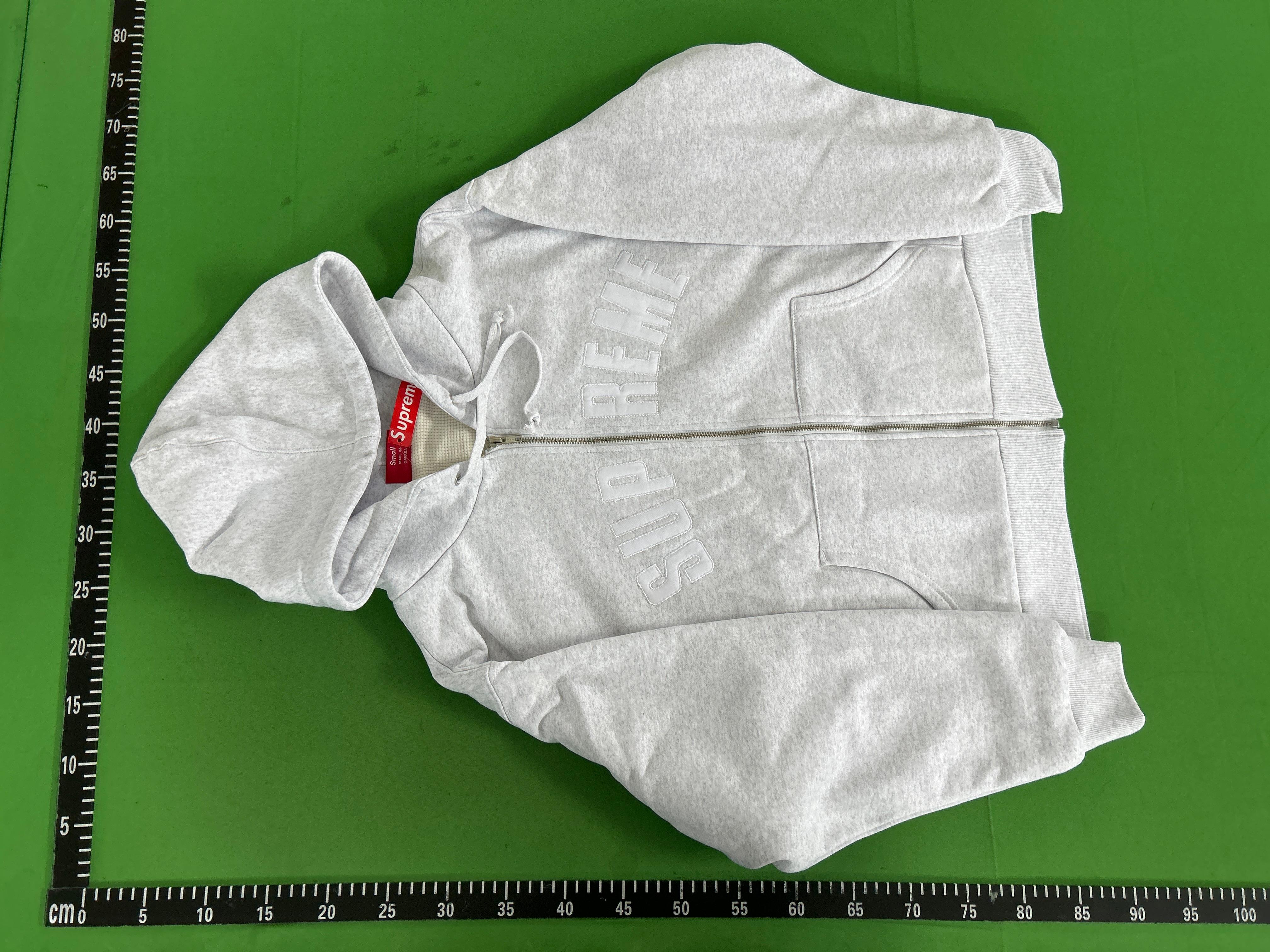 Foto QC 7 de Supreme Satin Applique Hooded Sweater Dark Green