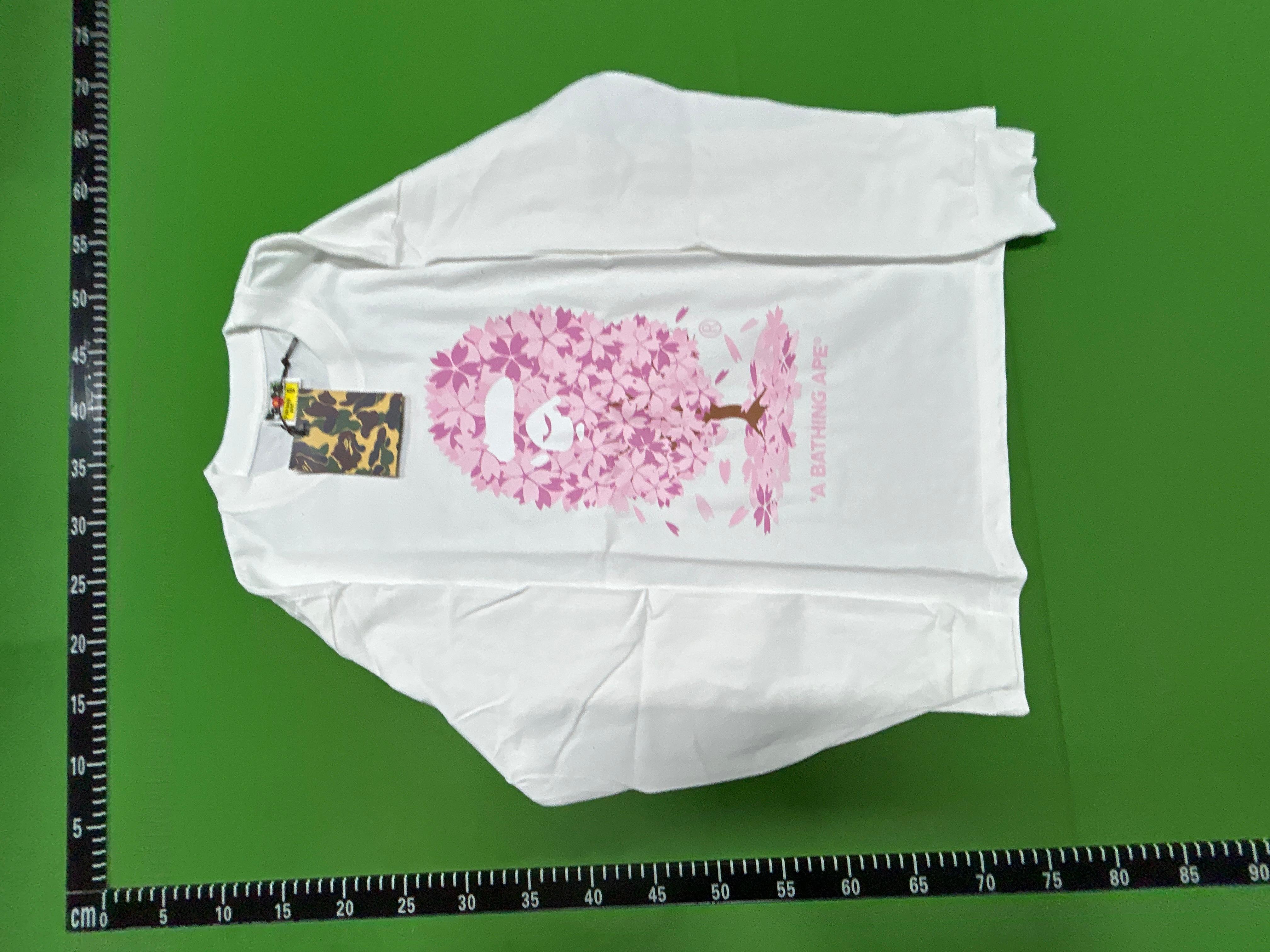 Foto QC 6 de BAPE ABC Camo Milo On Ape Head T-shirt Long-Sleeve White Blue